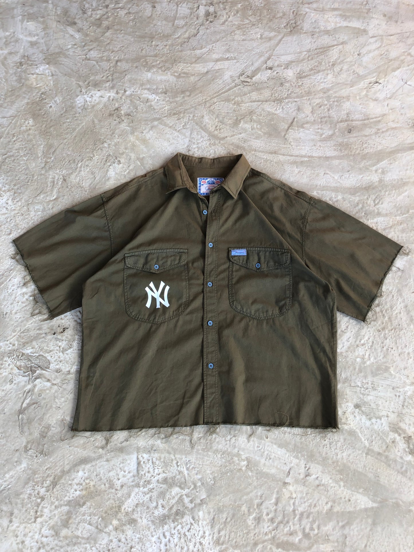 NY crop custom shirt camicia - XL