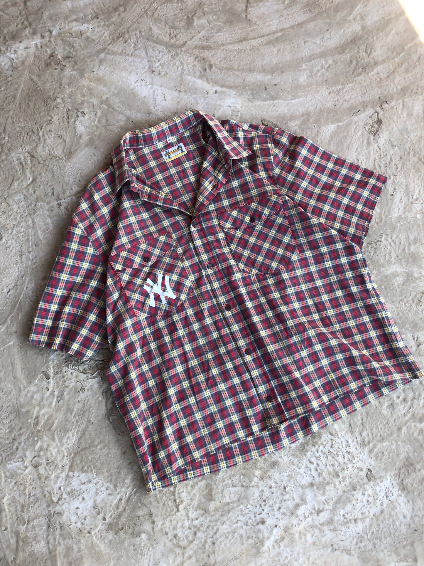 NY crop custom shirt camicia - L