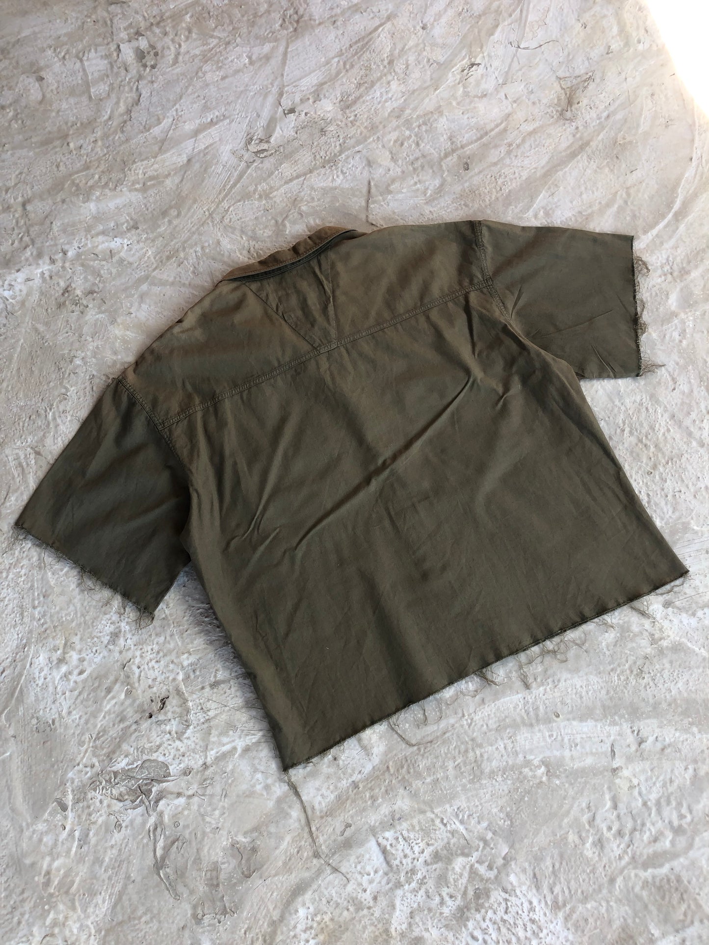 NY crop custom shirt camicia - XL