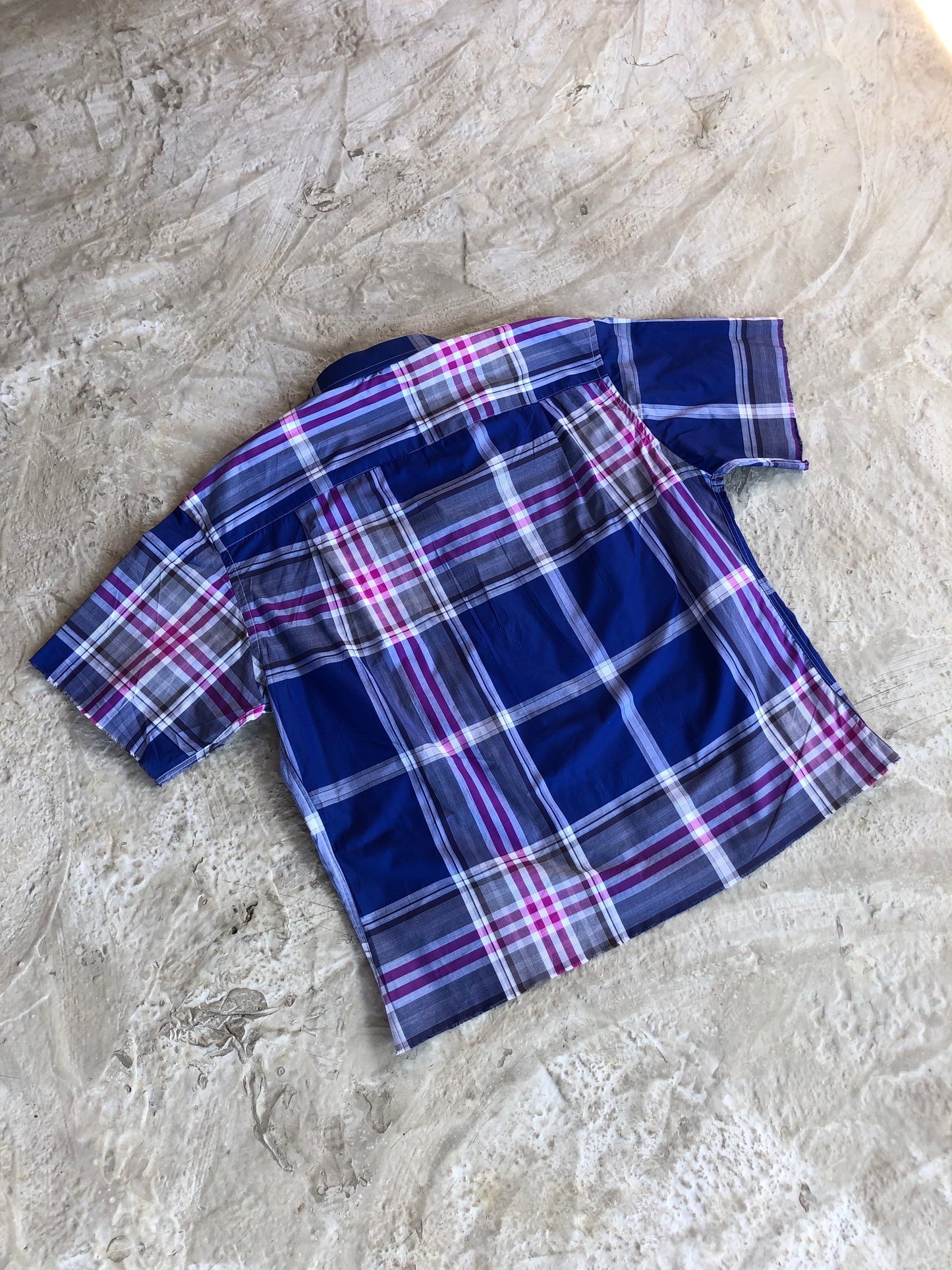 NY crop custom shirt camicia - L