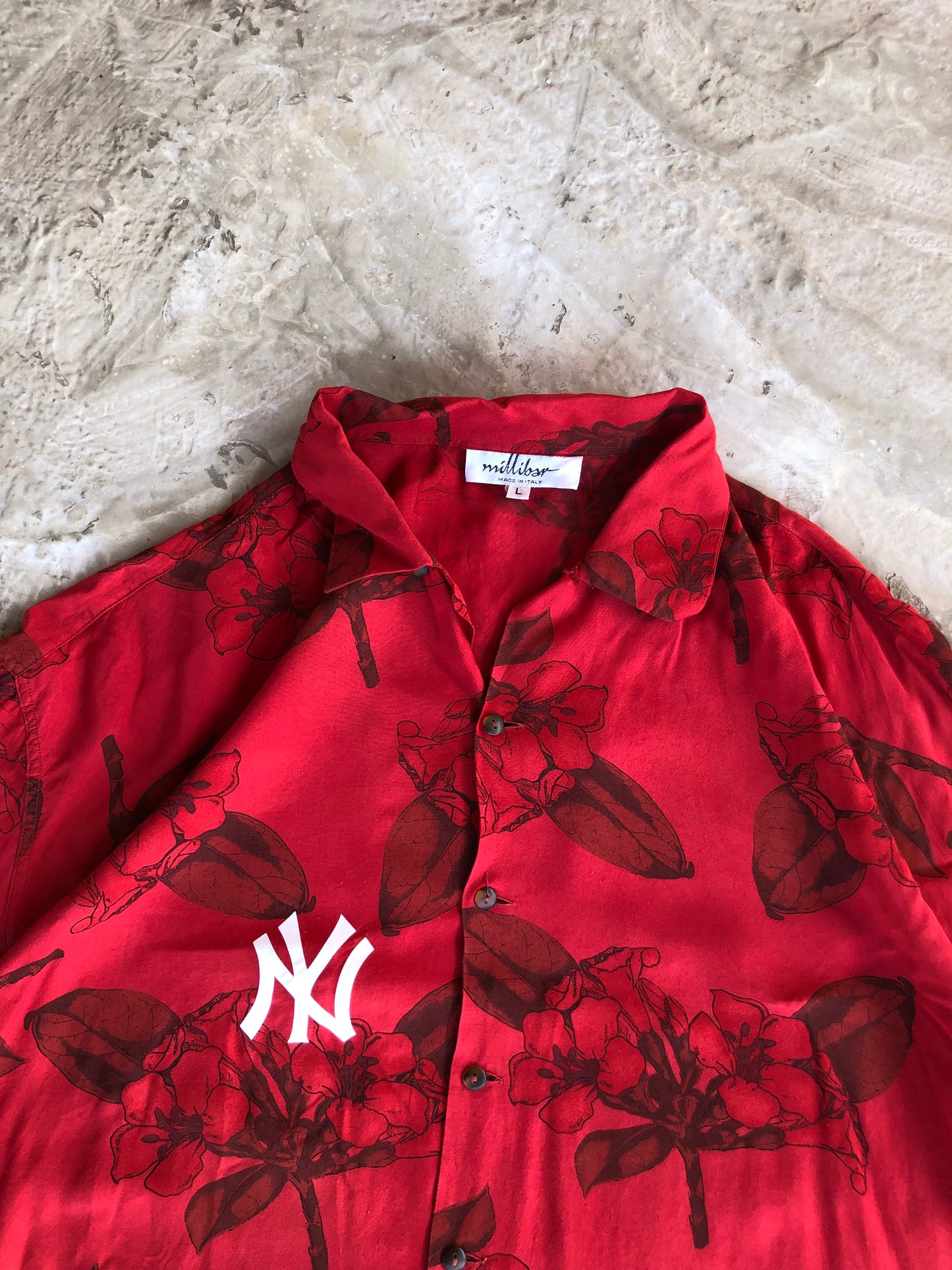 NY crop custom shirt camicia - L
