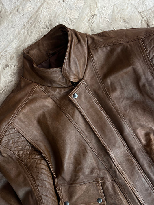 Vintage Real Leather Jacket | Giacca vera pelle - XL