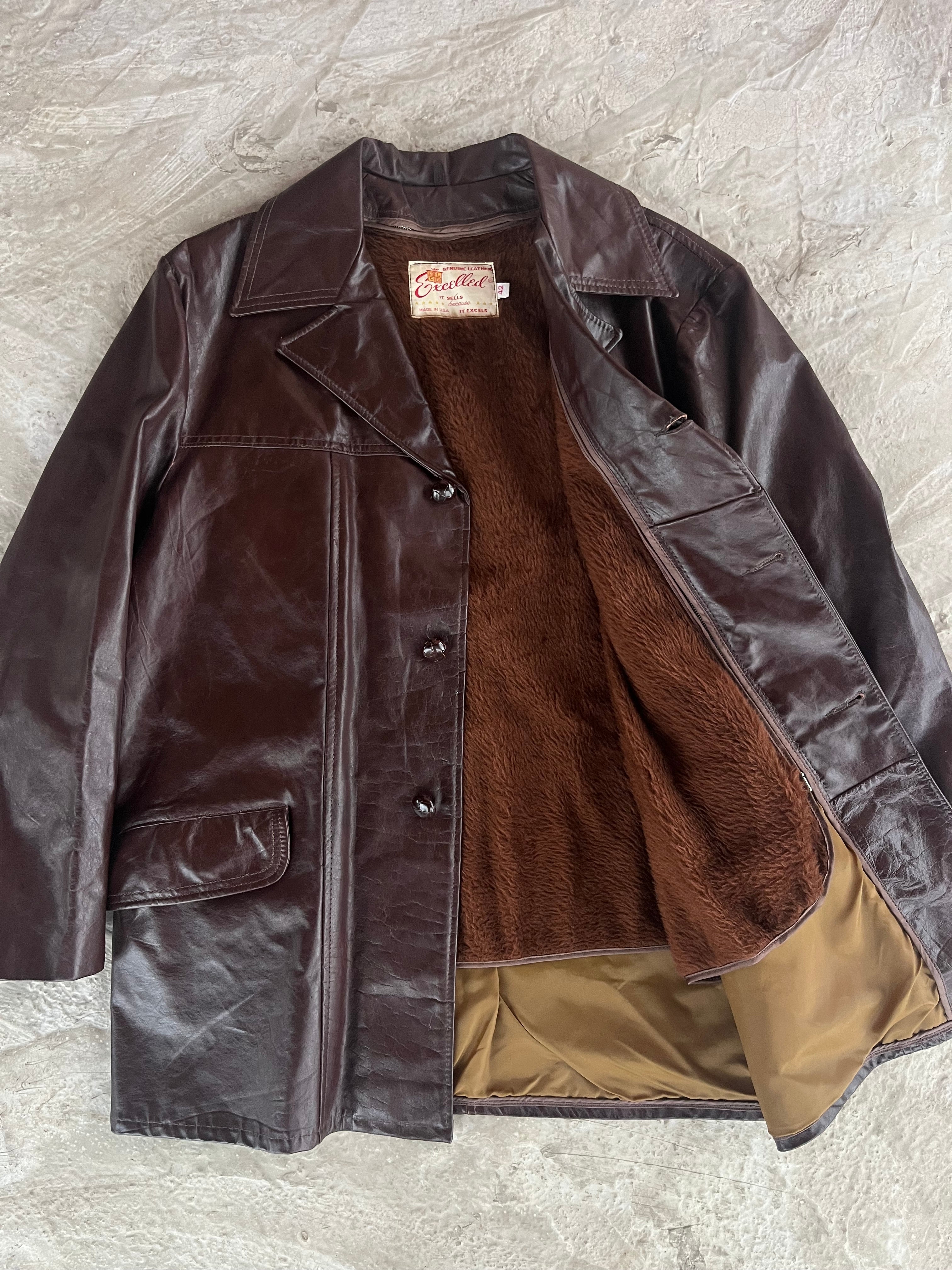 Vintage Real Leather Jacket | Giacca vera pelle - L/XL