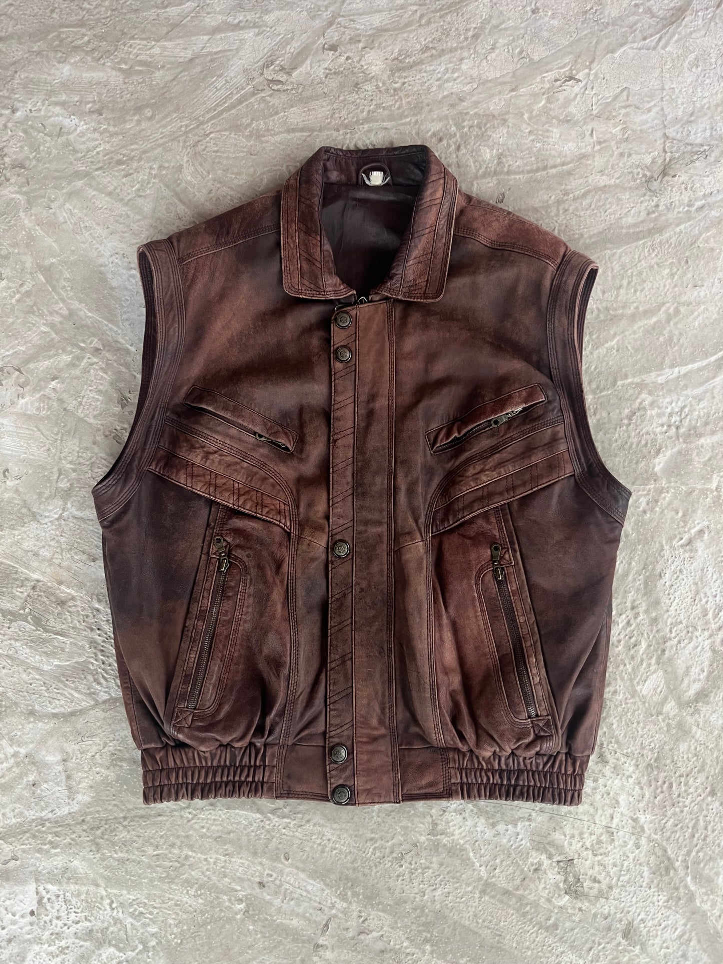 Vintage Real Leather Jacket | Giacca vera pelle - L