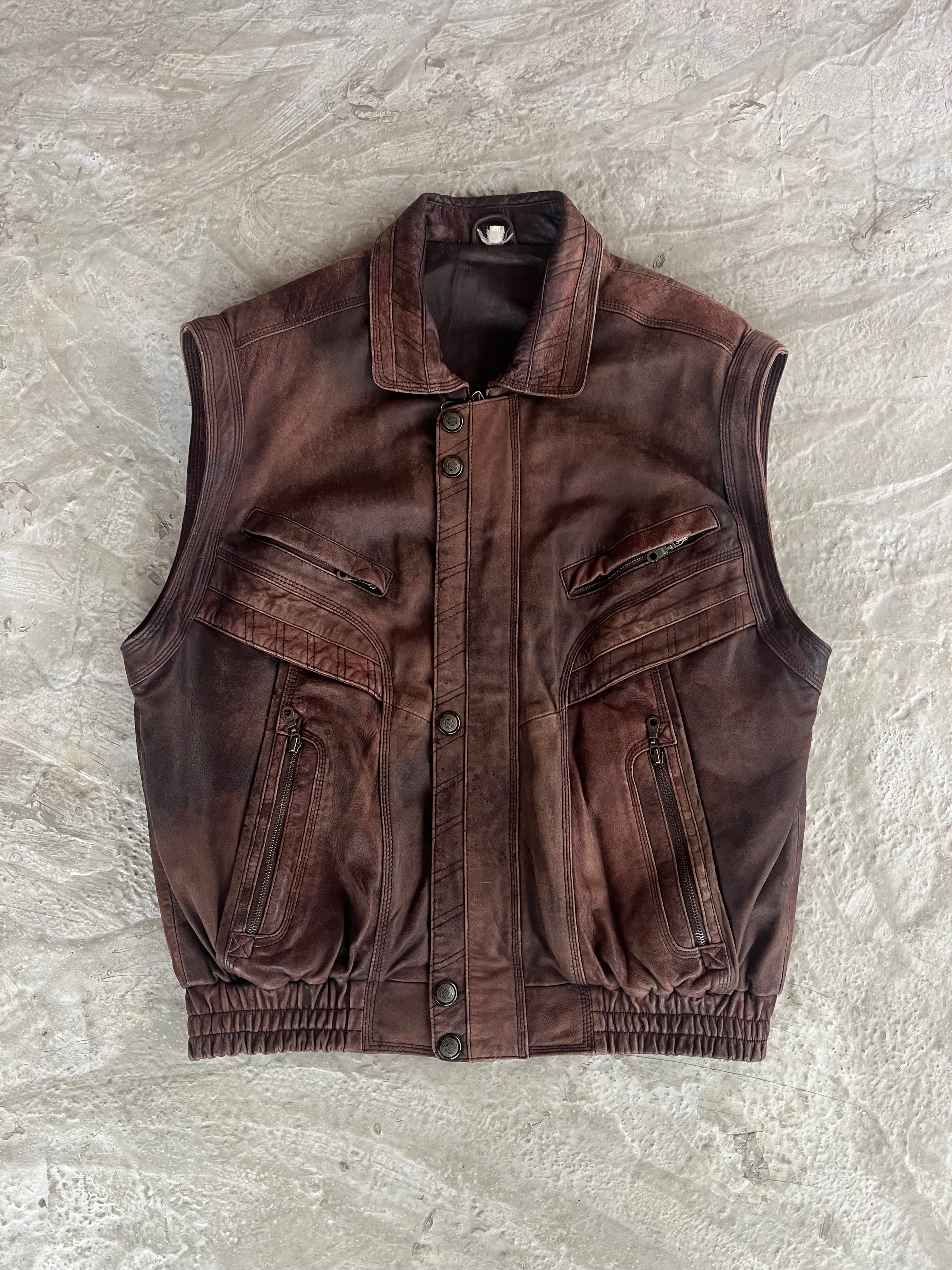 Vintage Real Leather Jacket | Giacca vera pelle - L
