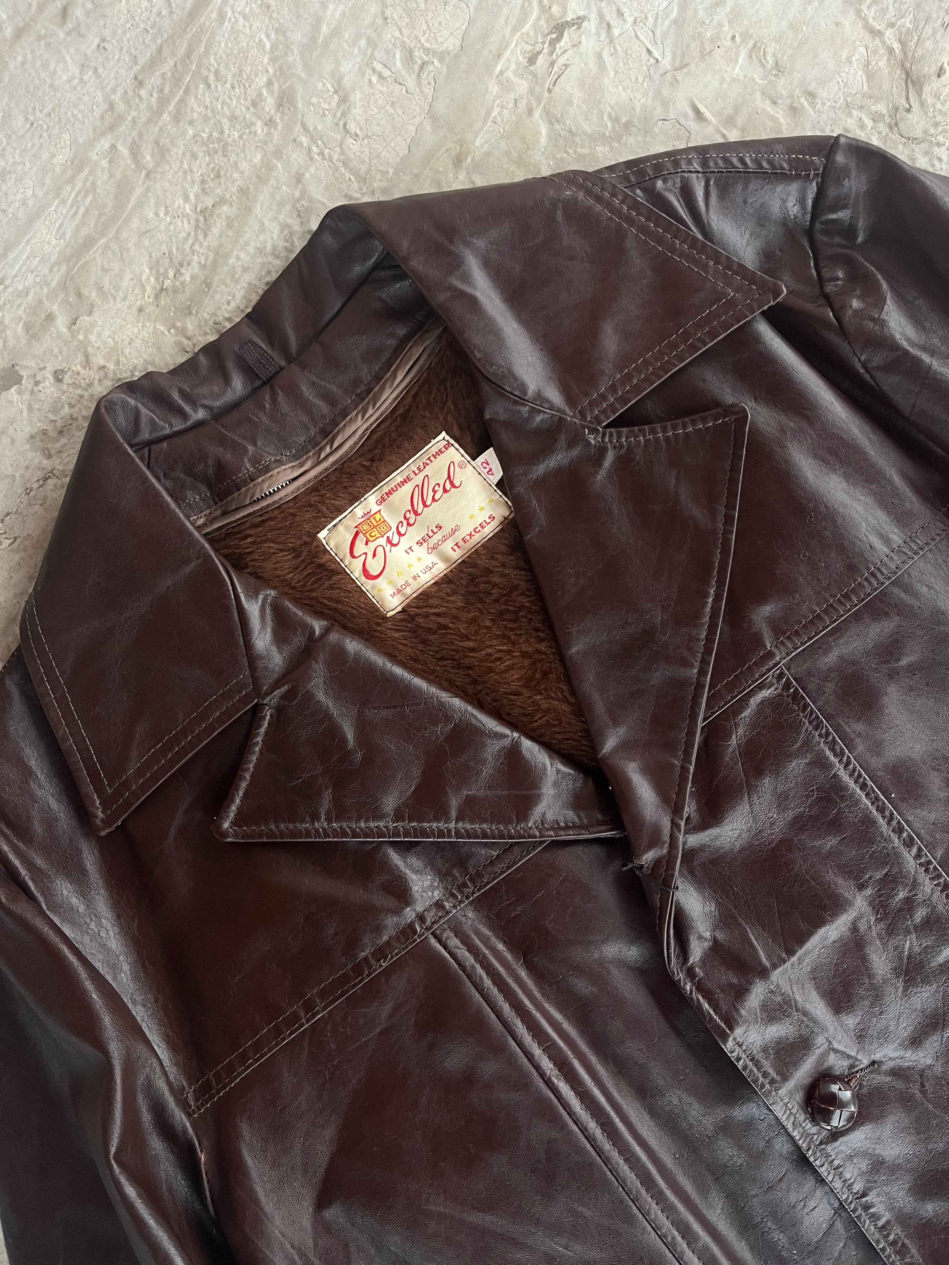 Vintage Real Leather Jacket | Giacca vera pelle - L/XL