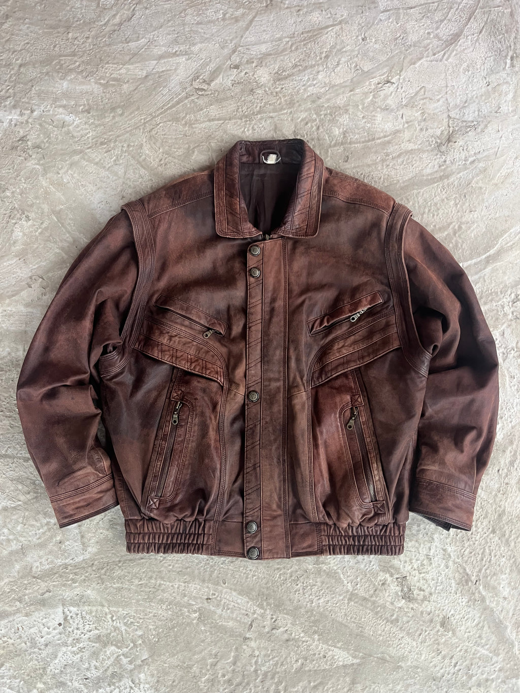 Vintage Real Leather Jacket | Giacca vera pelle - L