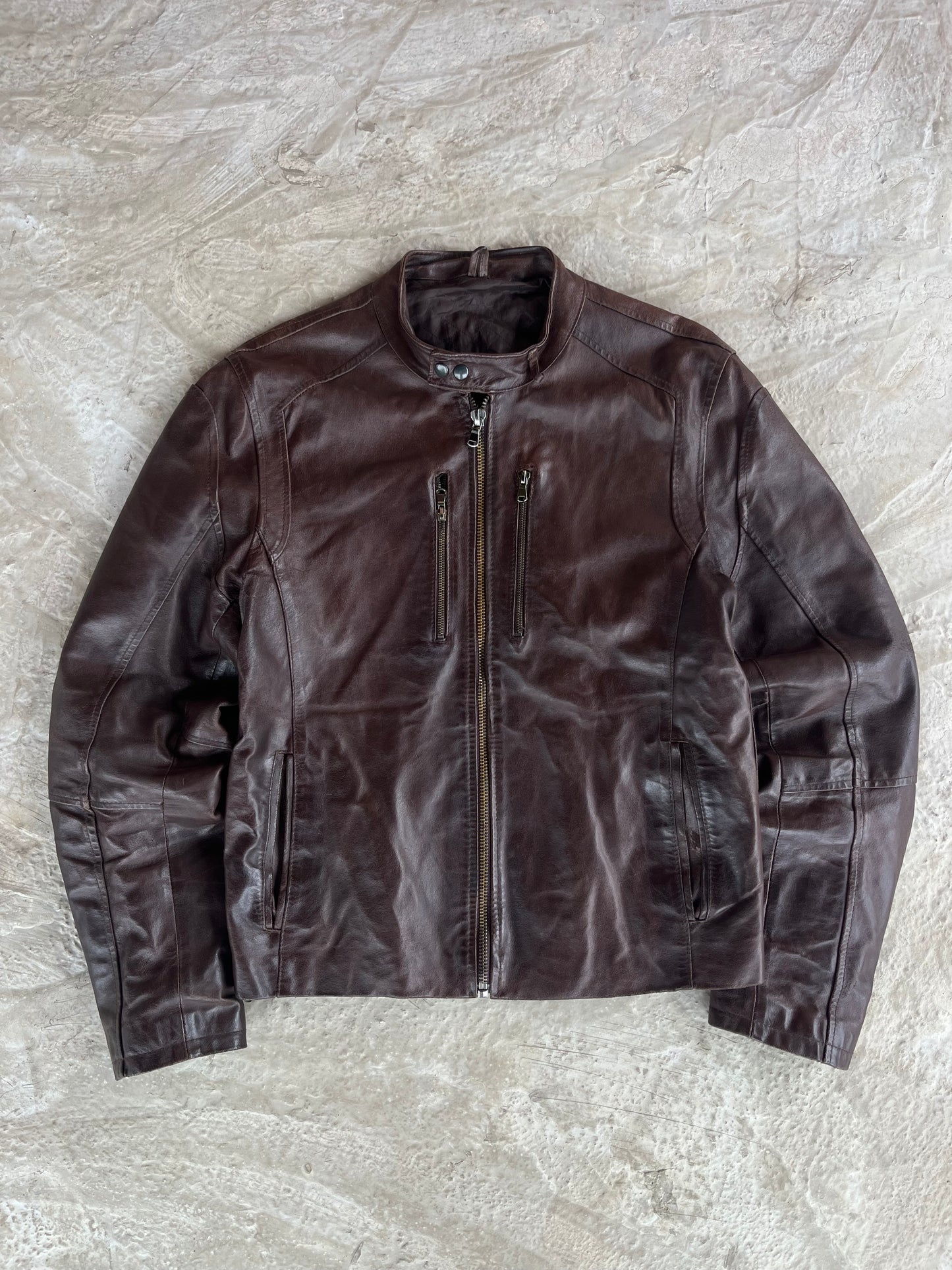 Vintage Real Leather Jacket | Giacca vera pelle - L