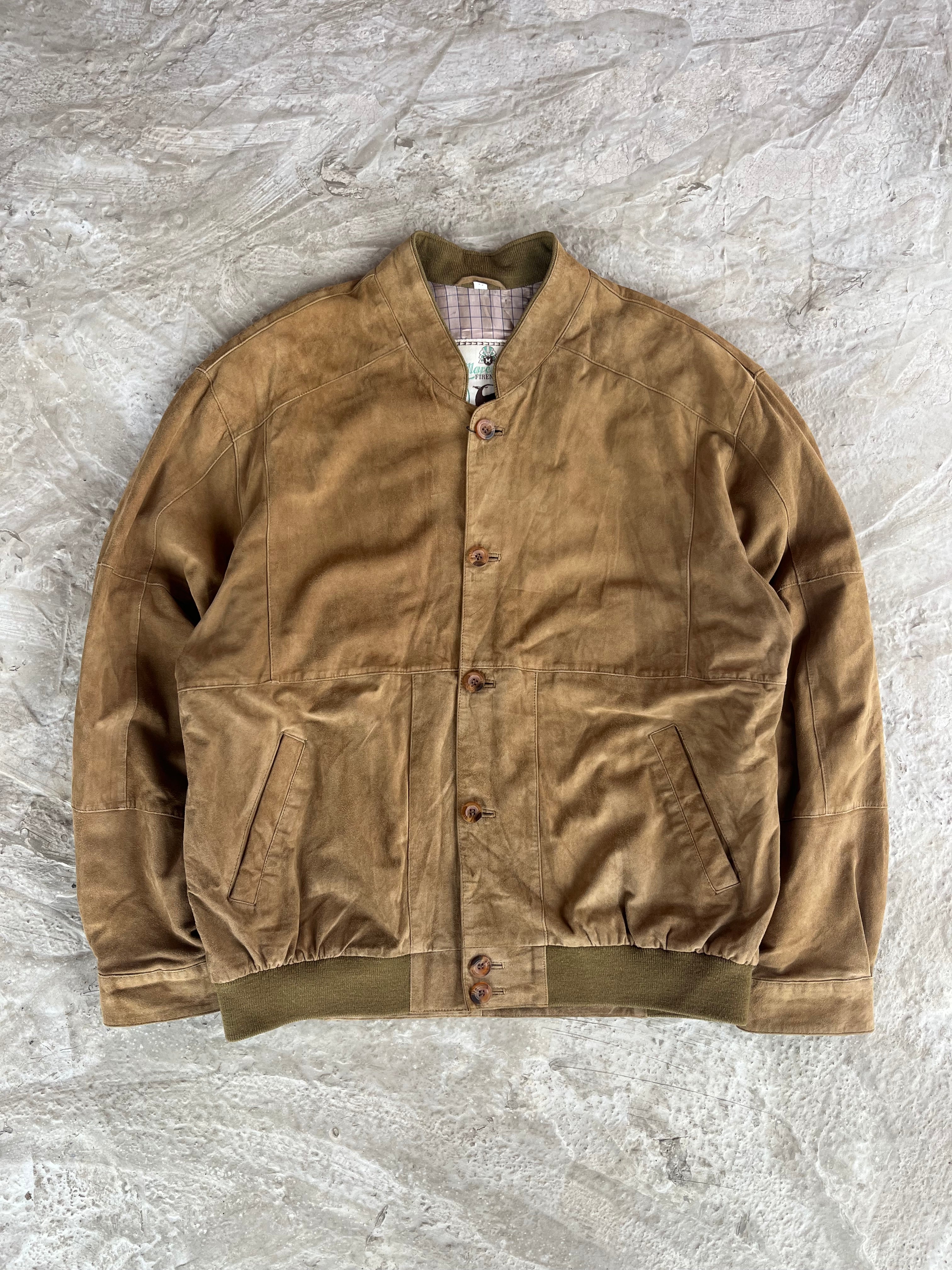 Vintage Real Suede Leather Jacket | Giacca vera pelle scamosciata - XL/XXL