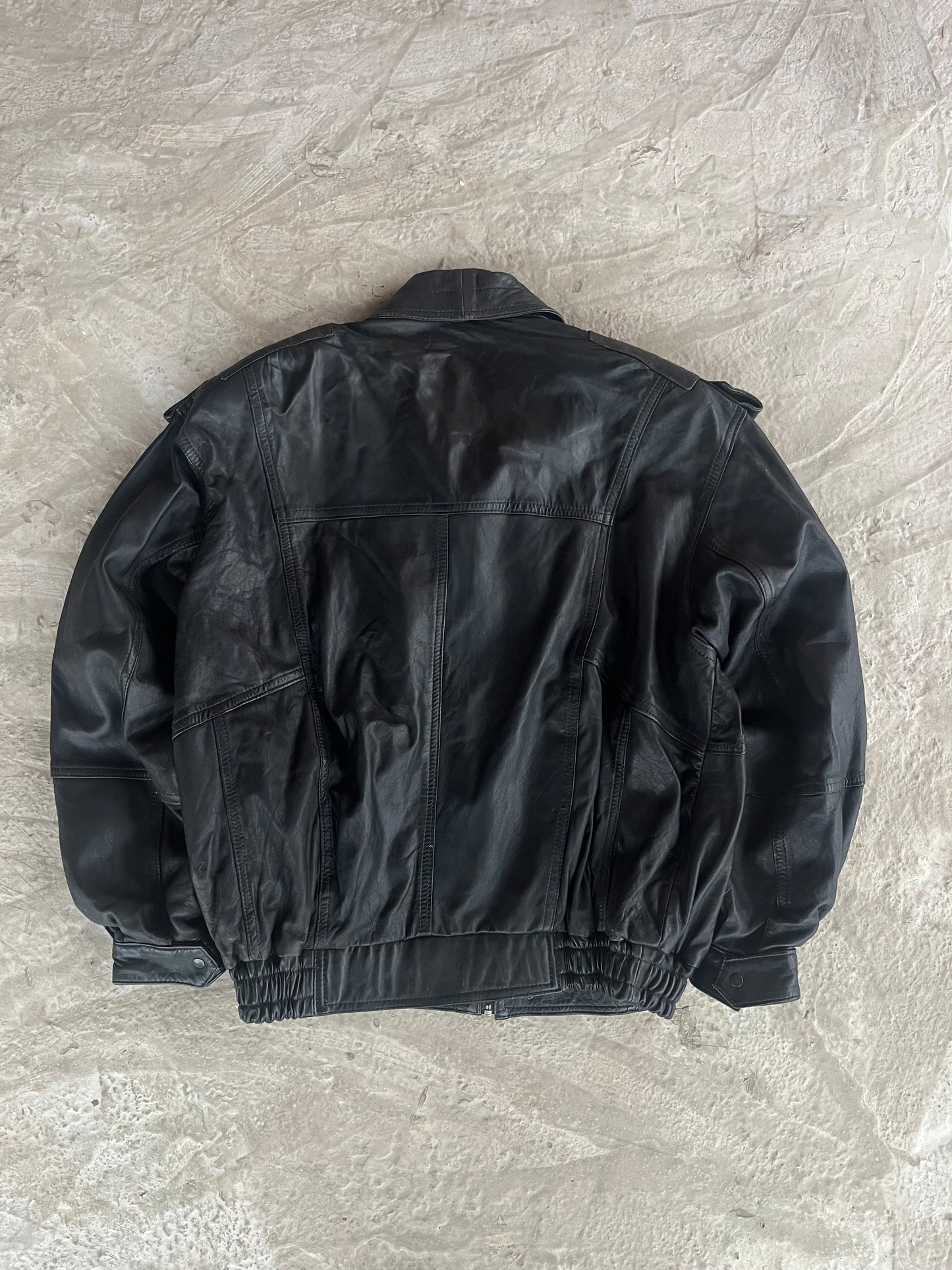 Vintage Real Leather Jacket | Giacca vera pelle - L/XL