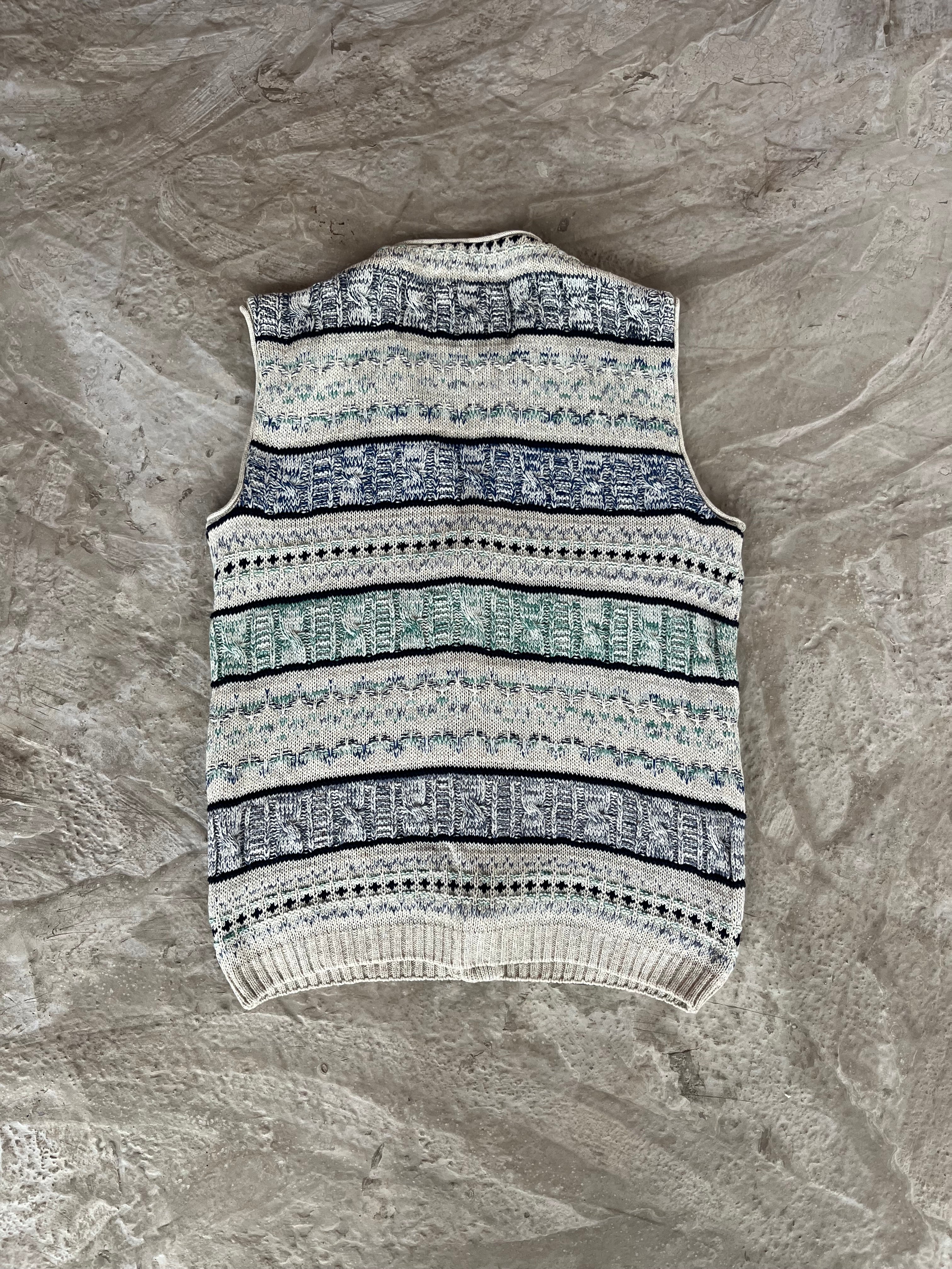 90s vintage wool vest gilet - S/M