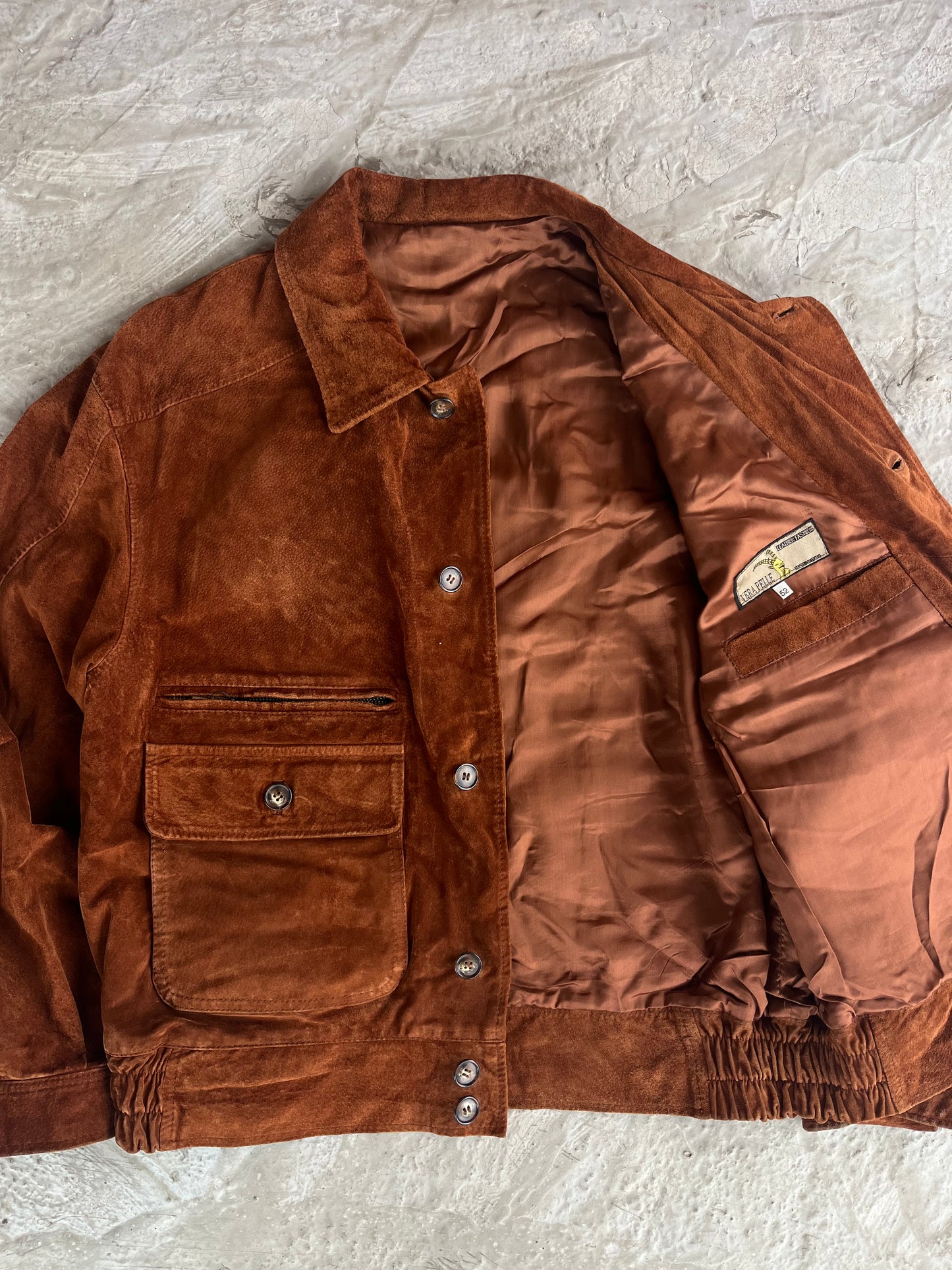 Vintage Real Suede Leather Jacket | Giacca vera pelle scamosciata - XL