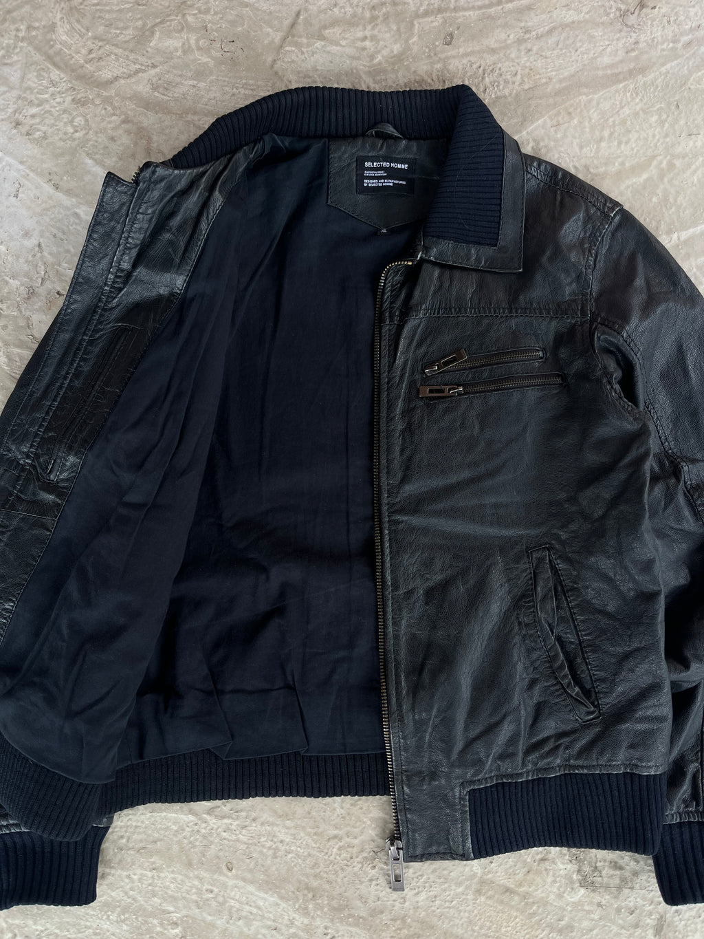 Vintage Real Leather Jacket | Giacca vera pelle - L/XL