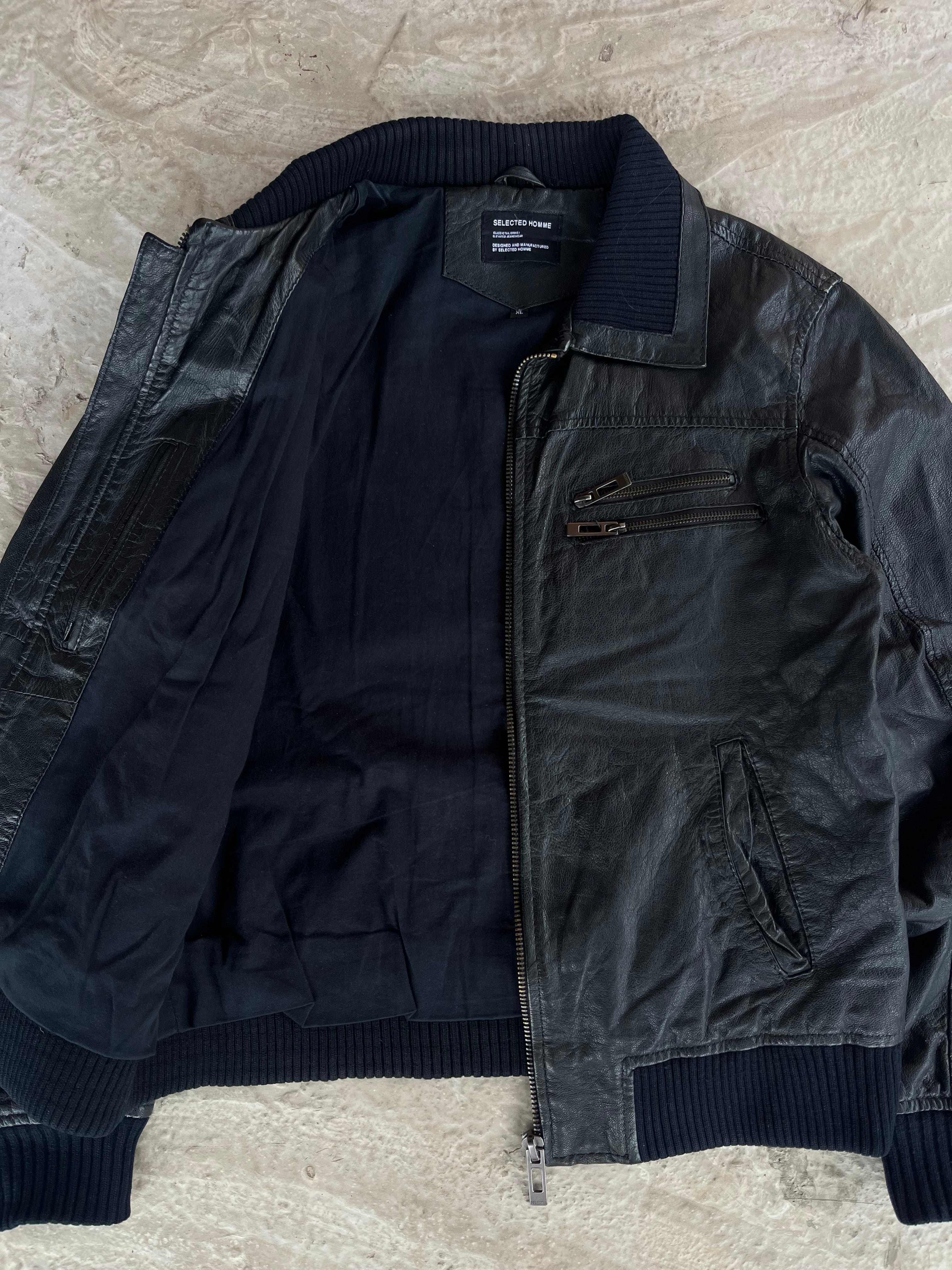 Vintage Real Leather Jacket | Giacca vera pelle - L/XL