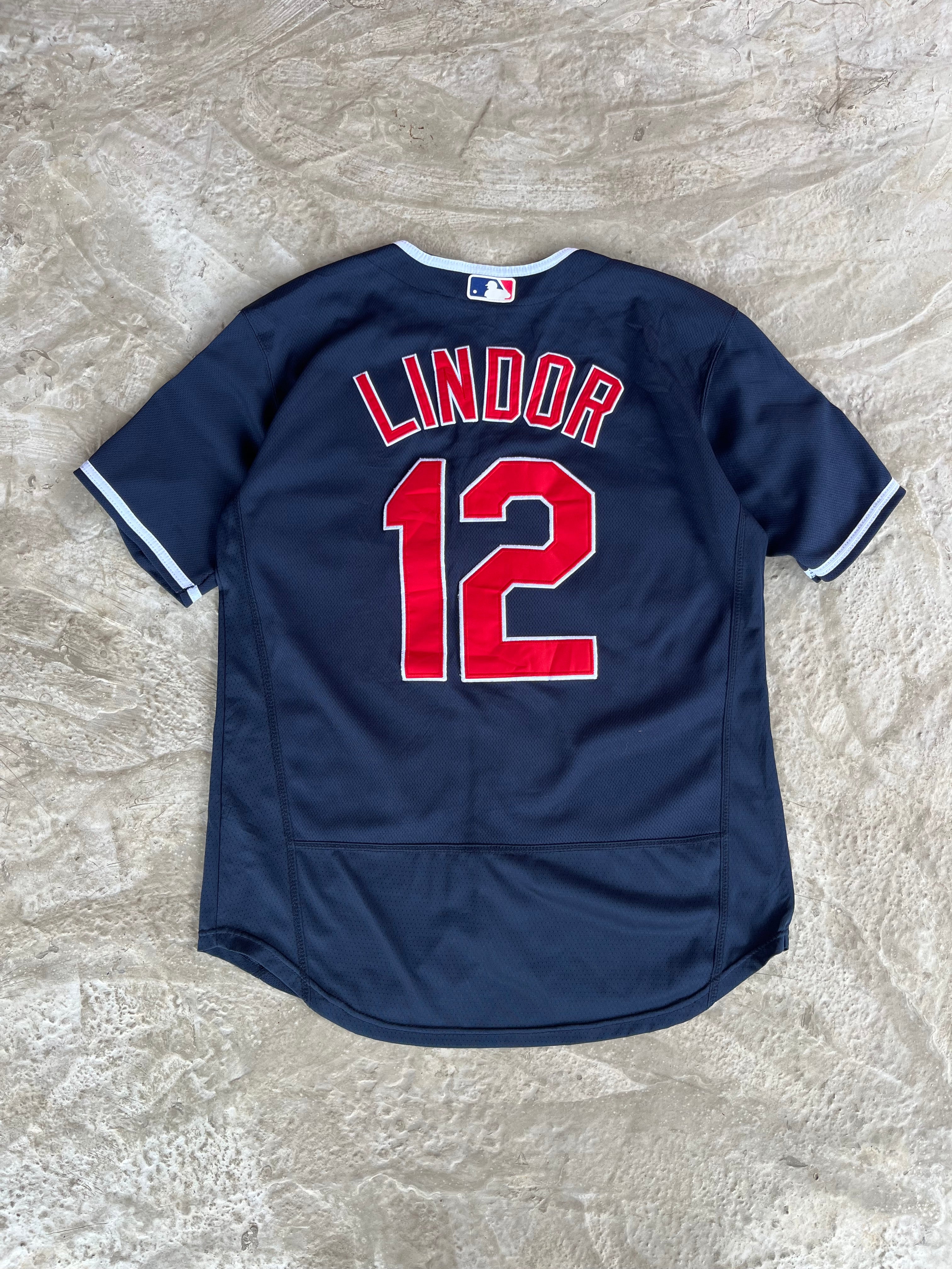 Jersey Indians Majestic Lindor 12 baseball - M