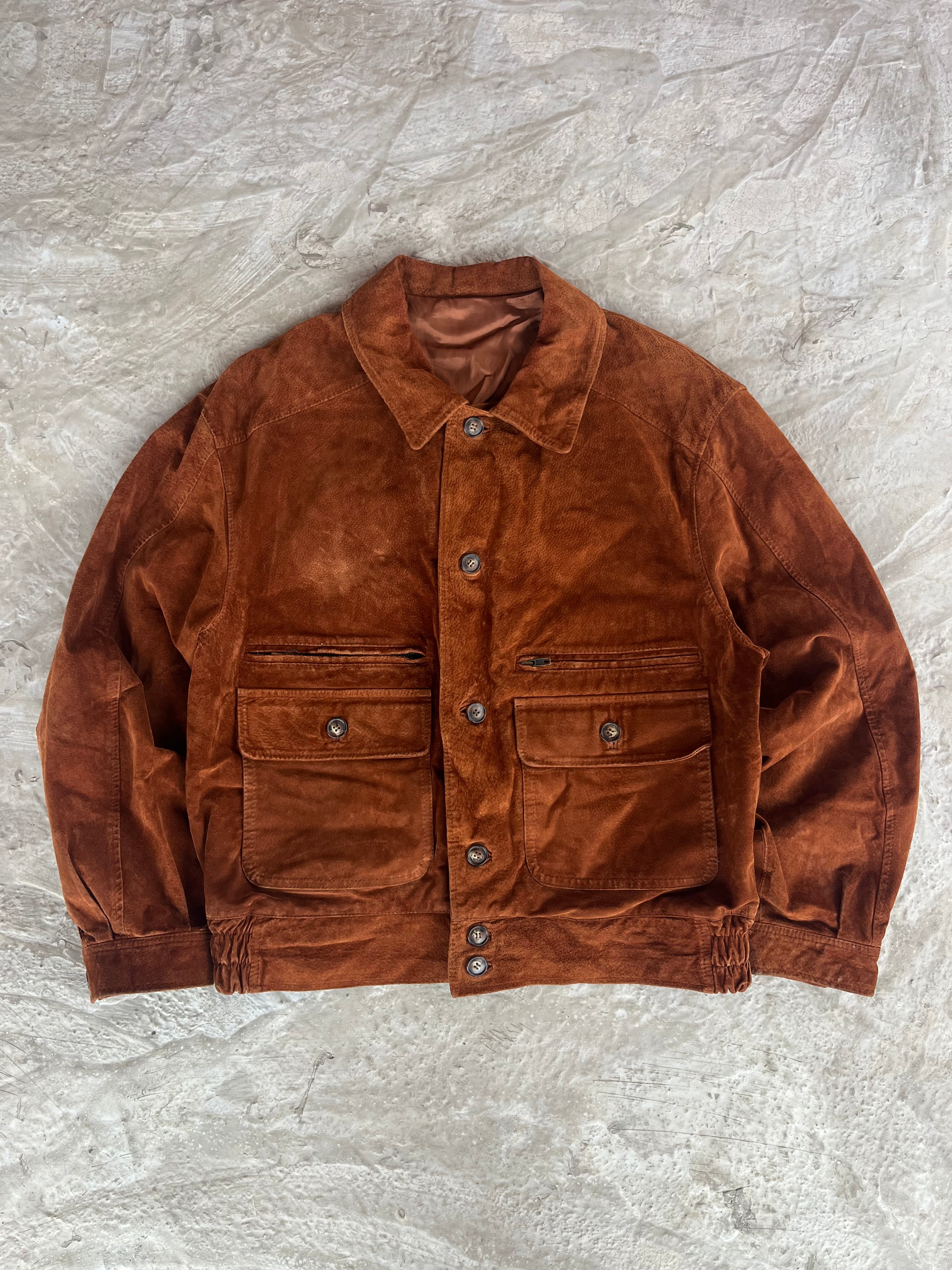 Vintage Real Suede Leather Jacket | Giacca vera pelle scamosciata - XL