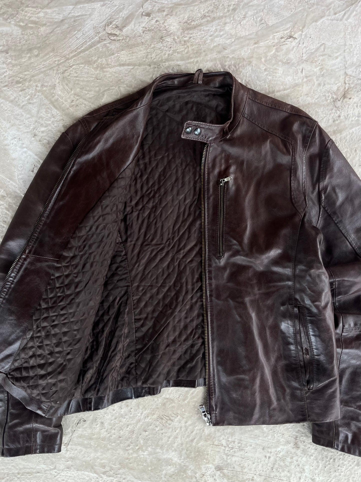 Vintage Real Leather Jacket | Giacca vera pelle - L