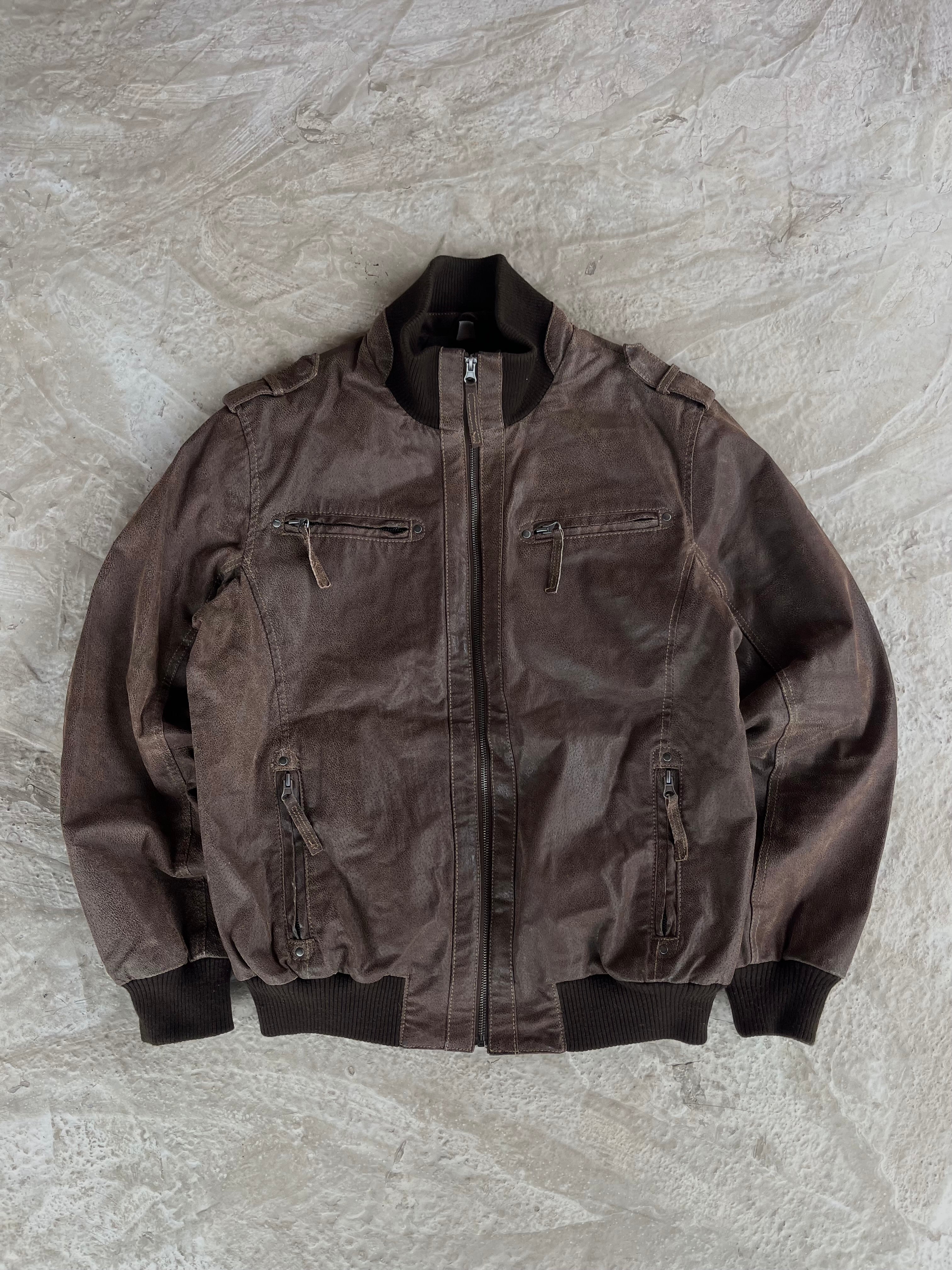 Vintage Real Leather Jacket | Giacca vera pelle - M