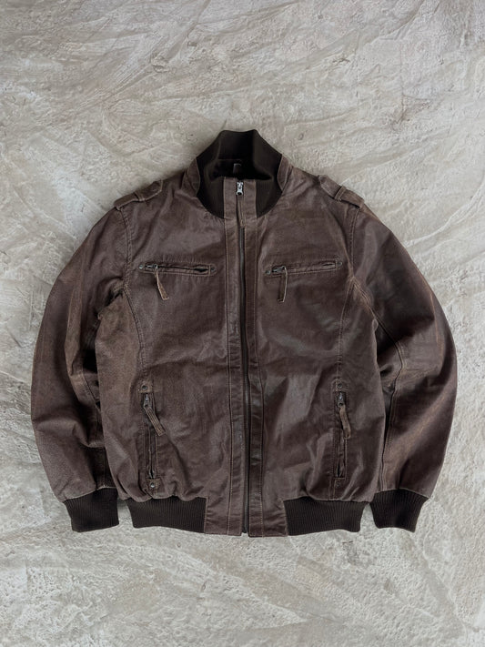 Vintage Real Leather Jacket | Giacca vera pelle - M