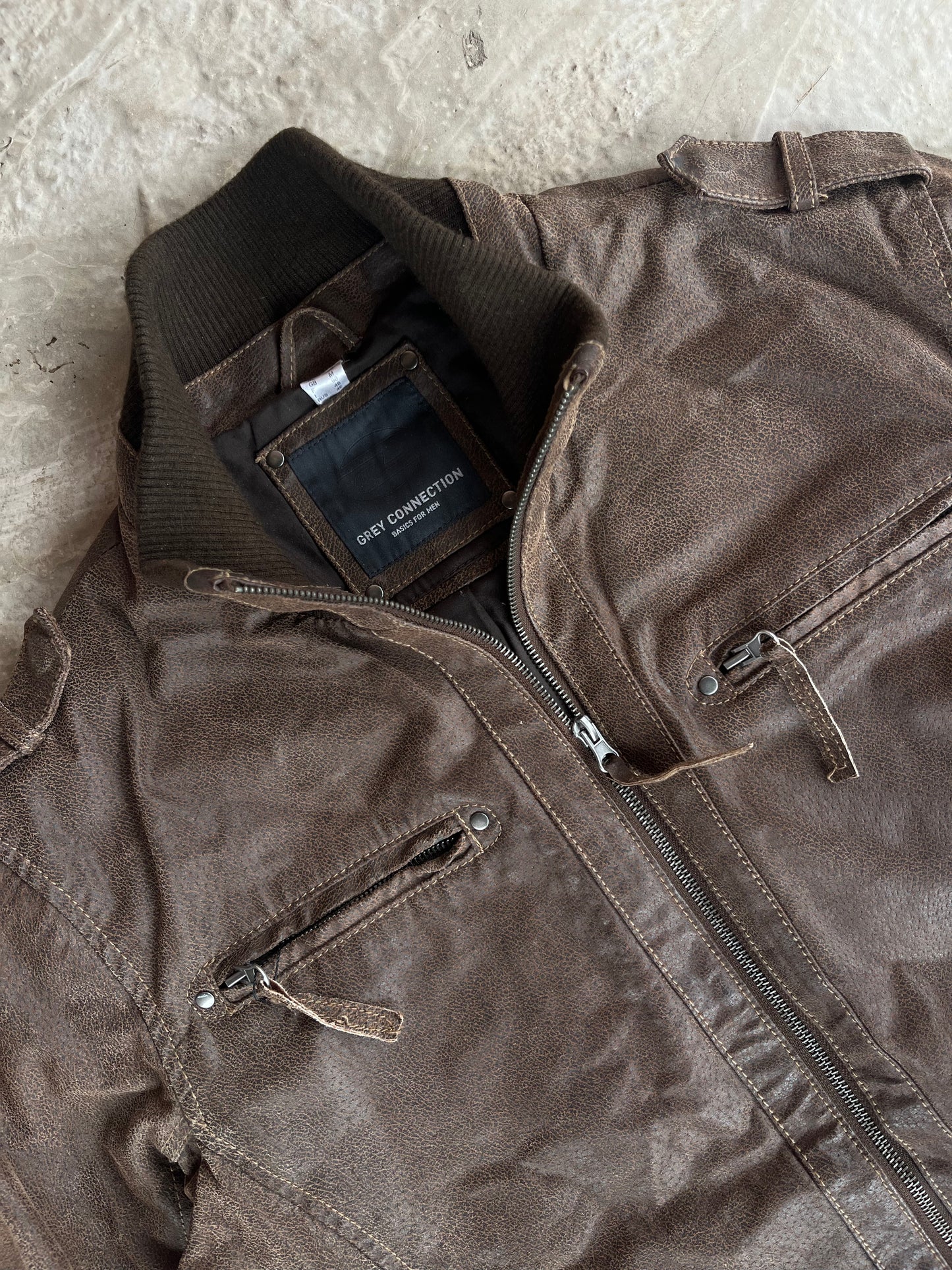 Vintage Real Leather Jacket | Giacca vera pelle - M