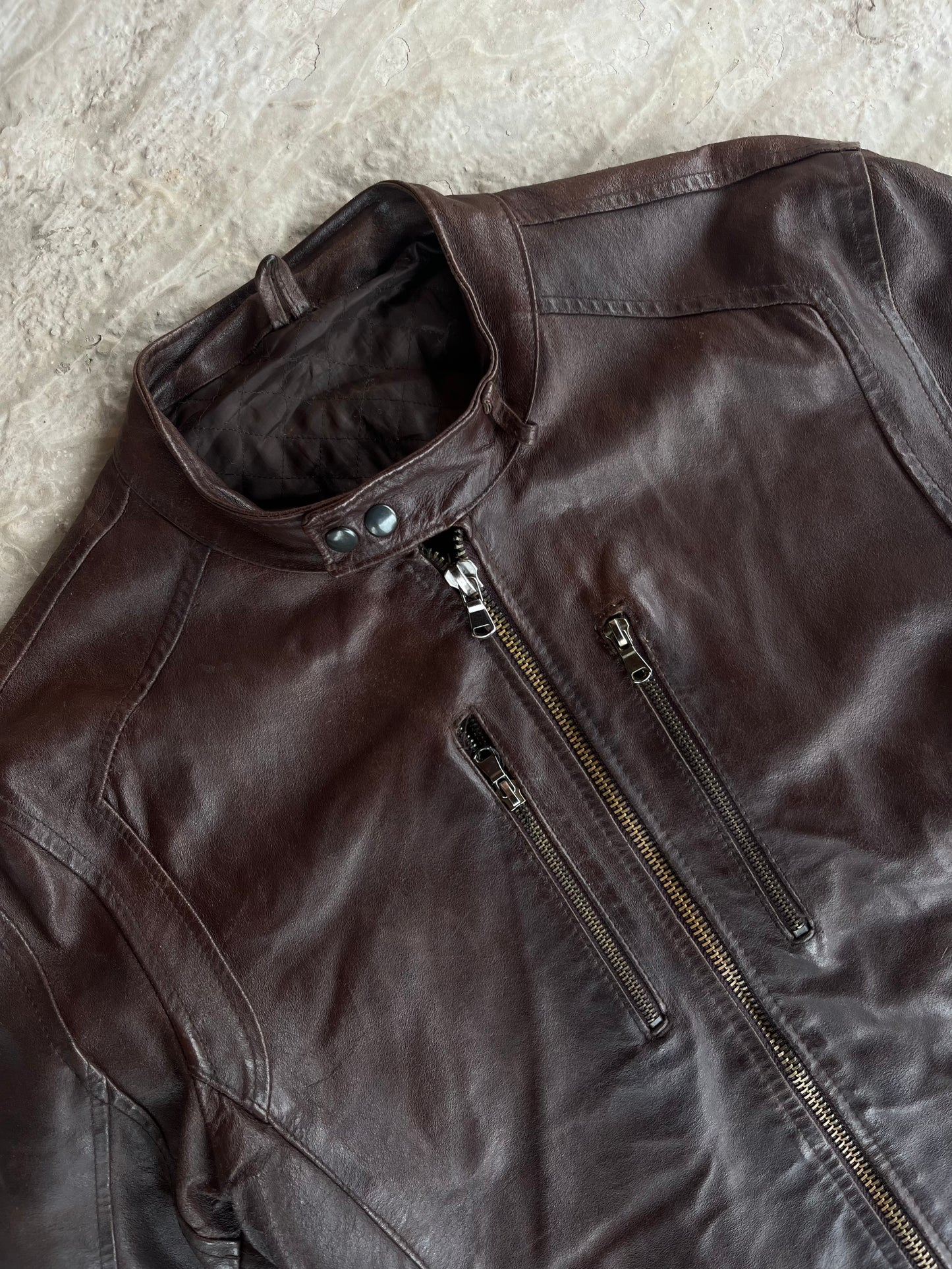 Vintage Real Leather Jacket | Giacca vera pelle - L