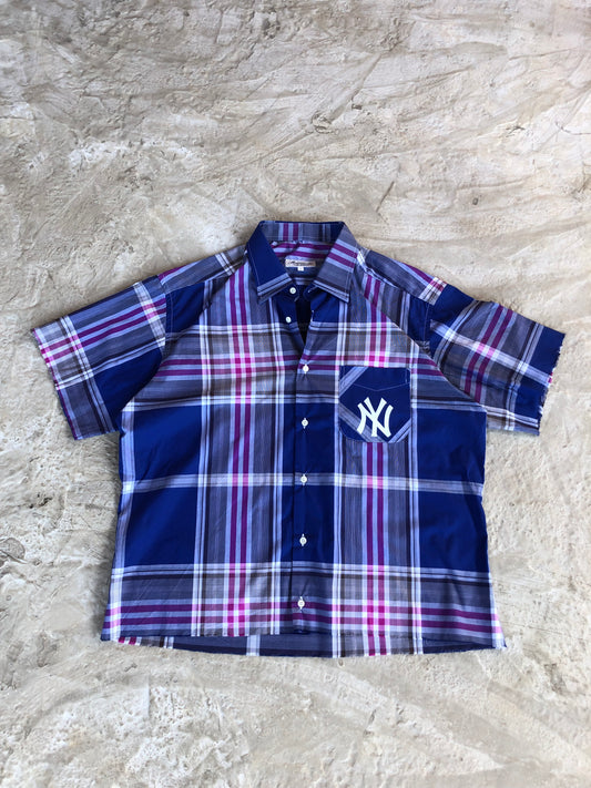 NY crop custom shirt camicia - L