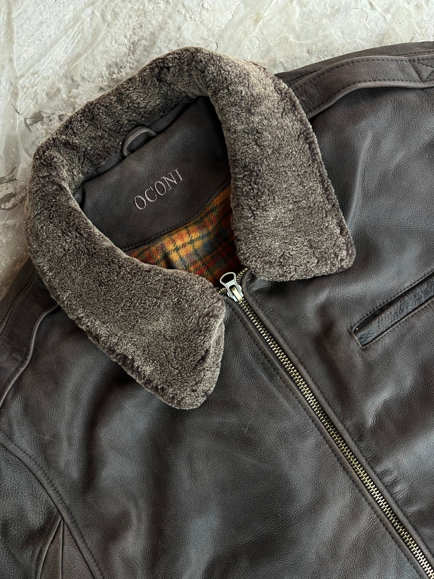 Vintage Real Leather Jacket | Giacca vera pelle - XL/XXL