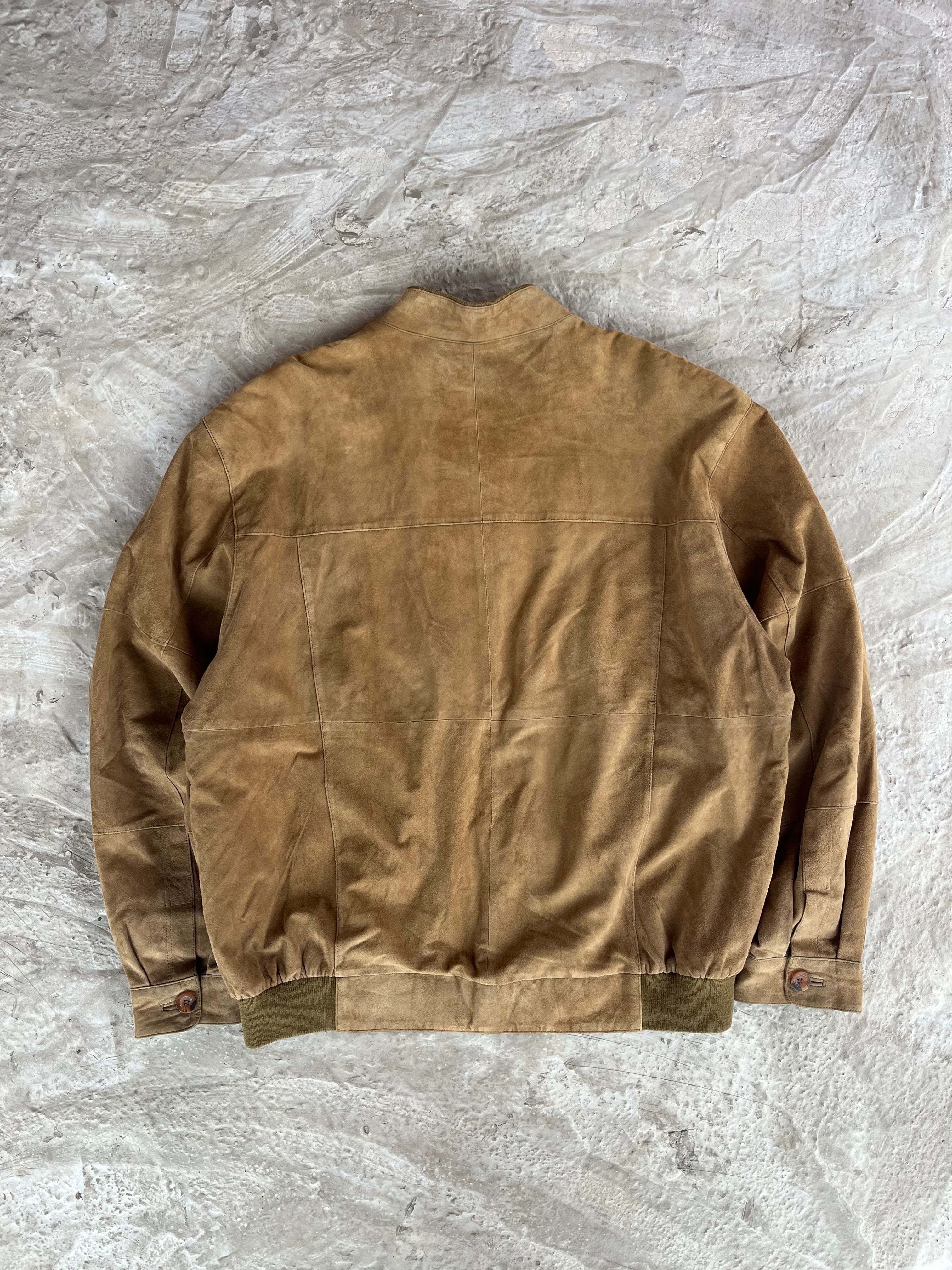 Vintage Real Suede Leather Jacket | Giacca vera pelle scamosciata - XL/XXL