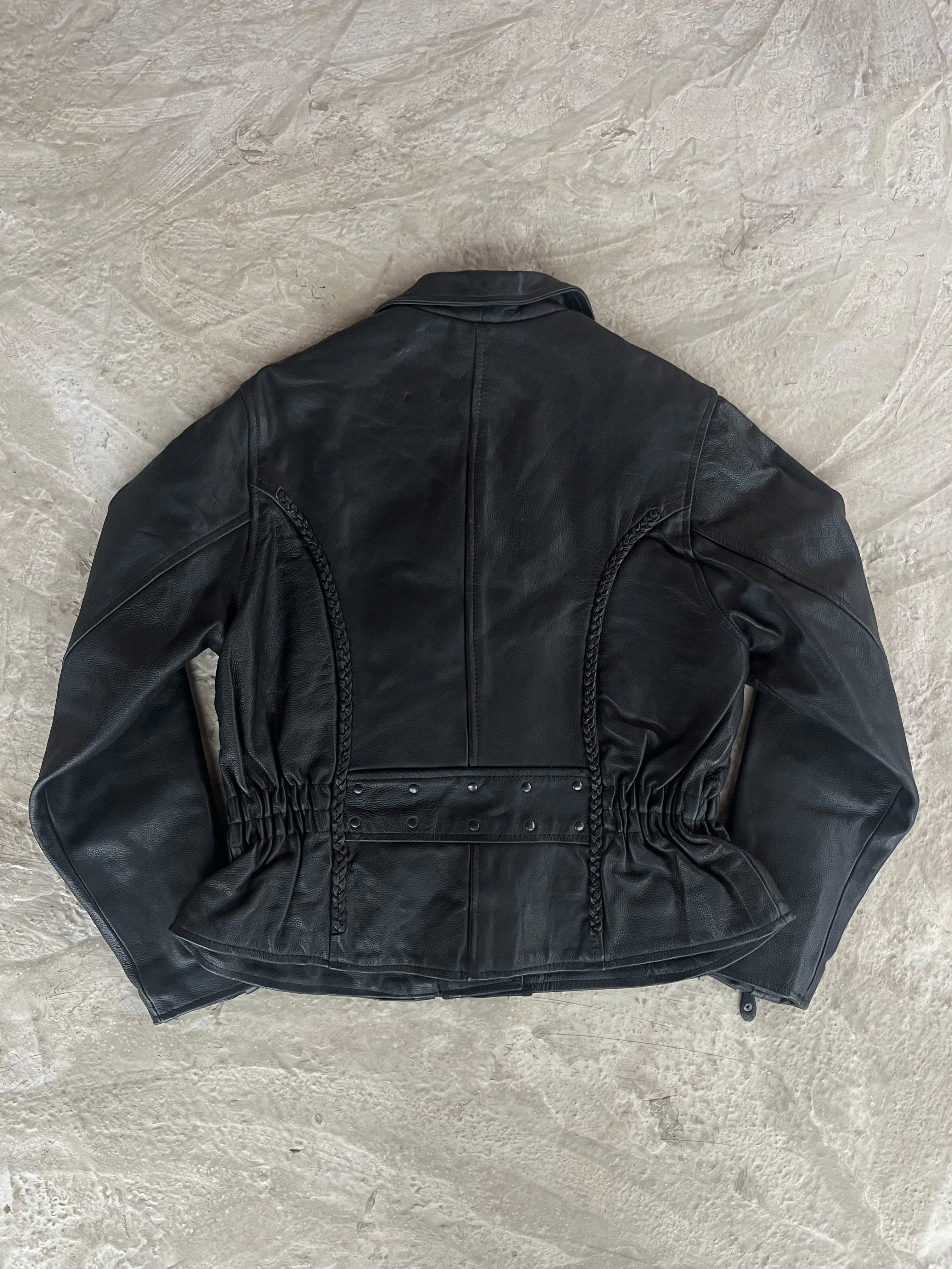 Vintage Real Leather Biker Jacket | Giacca Chiodo vera pelle - L/XL