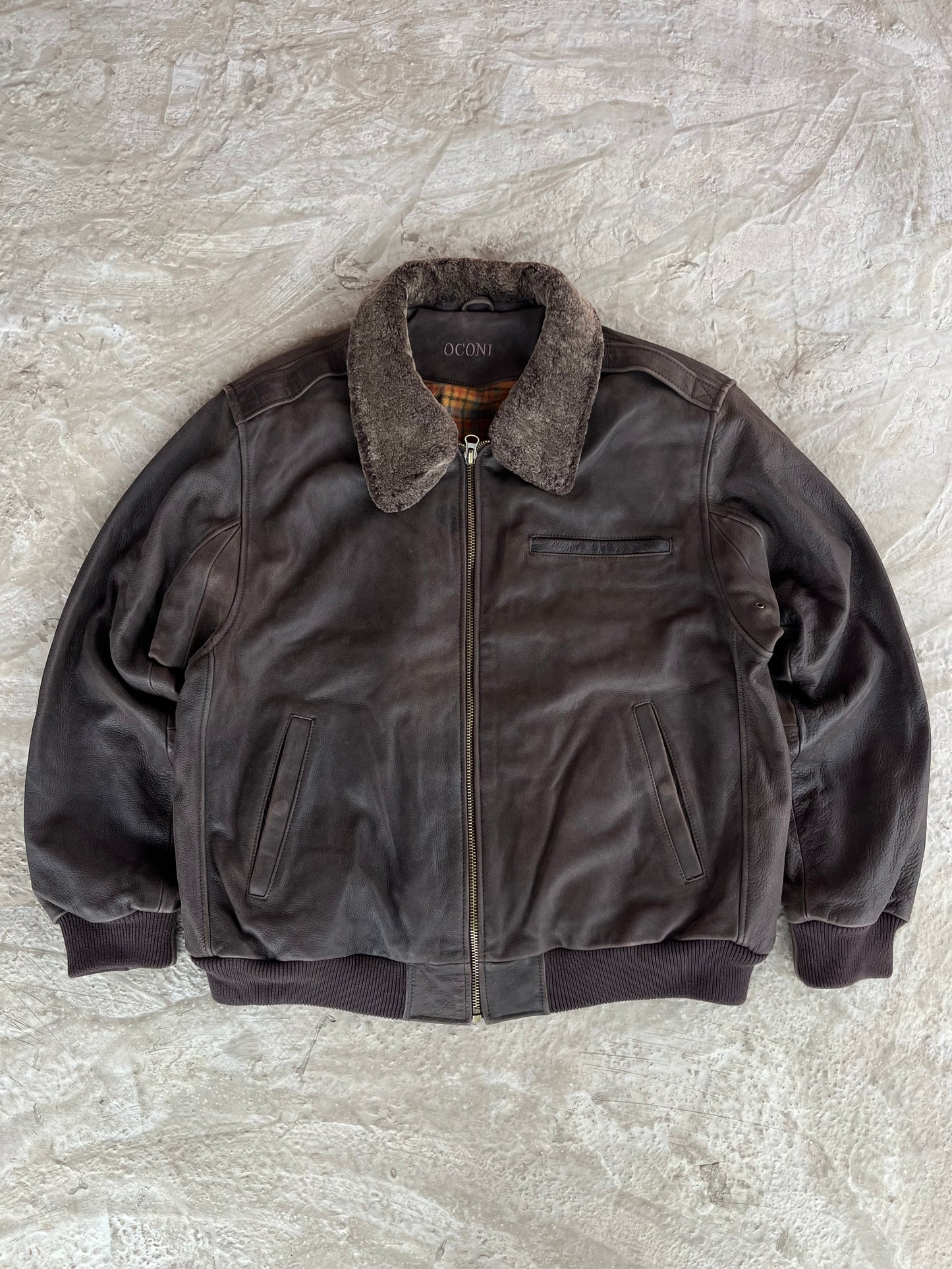 Vintage Real Leather Jacket | Giacca vera pelle - XL/XXL