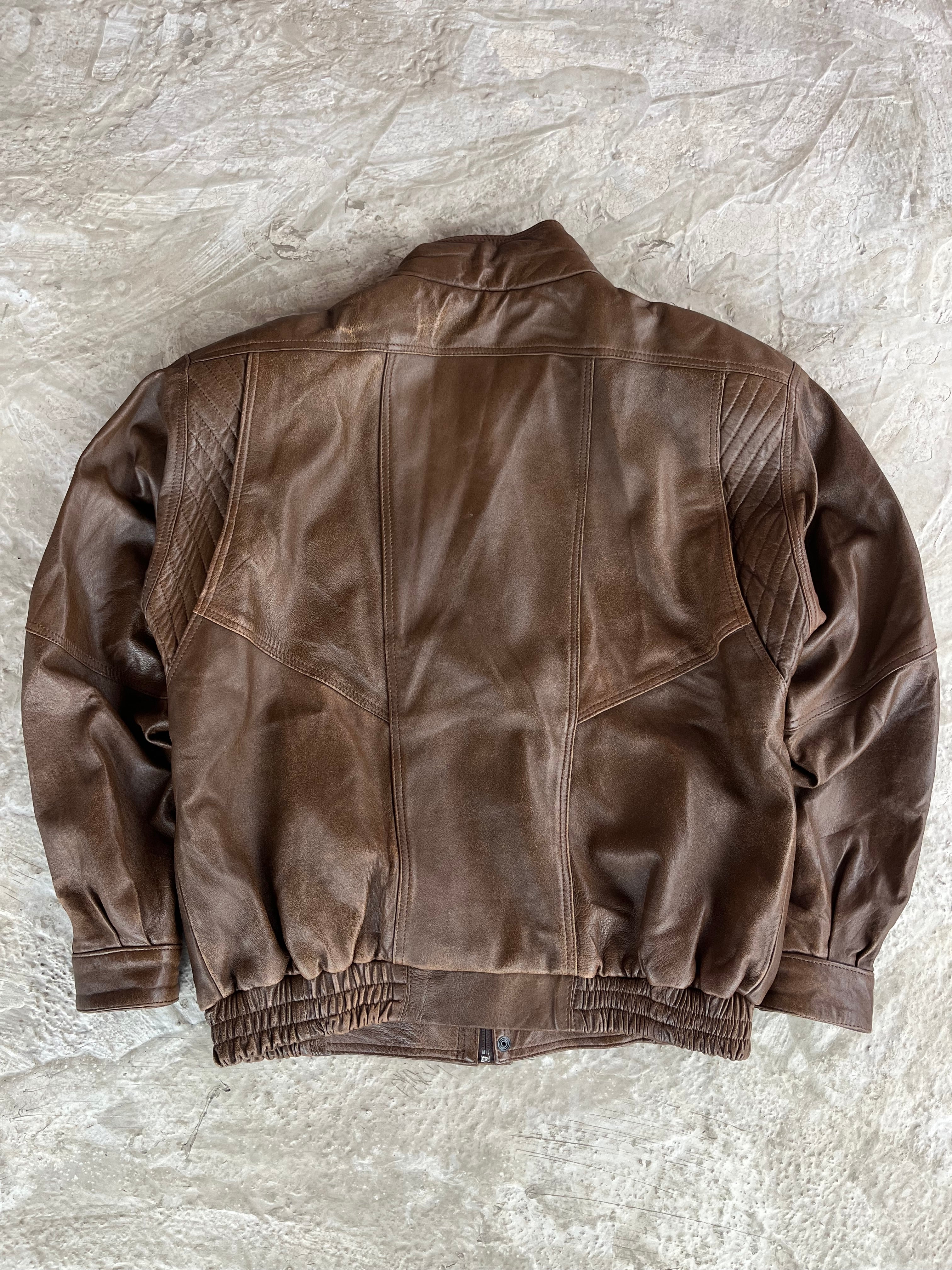 Vintage Real Leather Jacket | Giacca vera pelle - XL