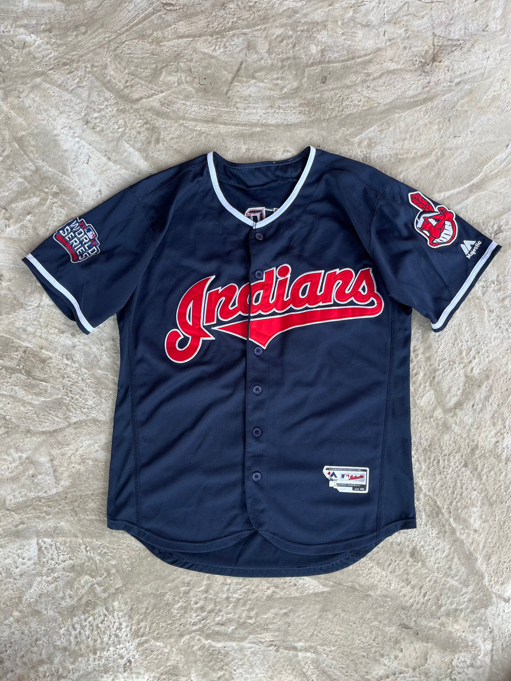 Jersey Indians Majestic Lindor 12 baseball - M