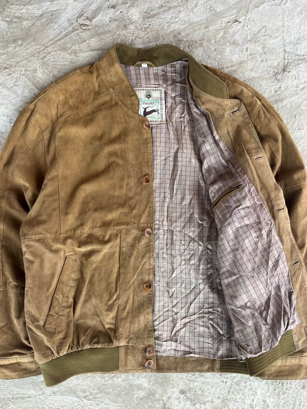 Vintage Real Suede Leather Jacket | Giacca vera pelle scamosciata - XL/XXL