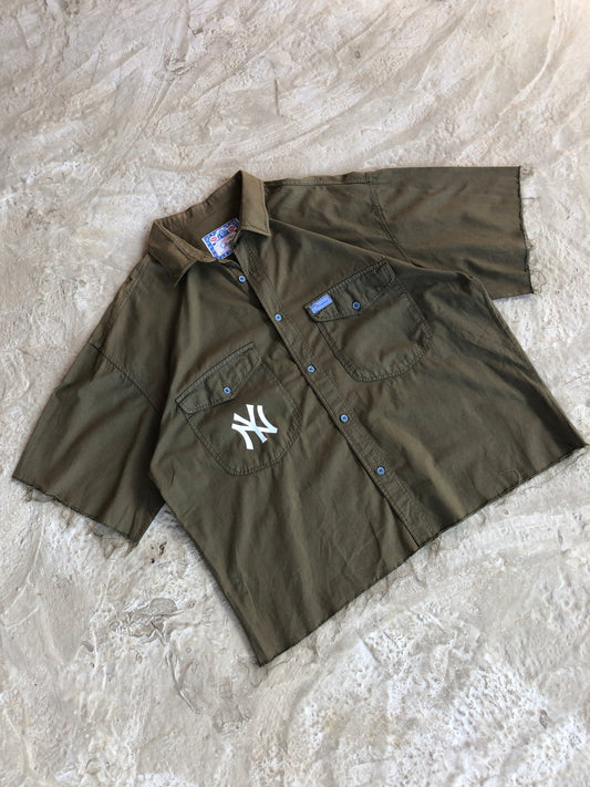 NY crop custom shirt camicia - XL