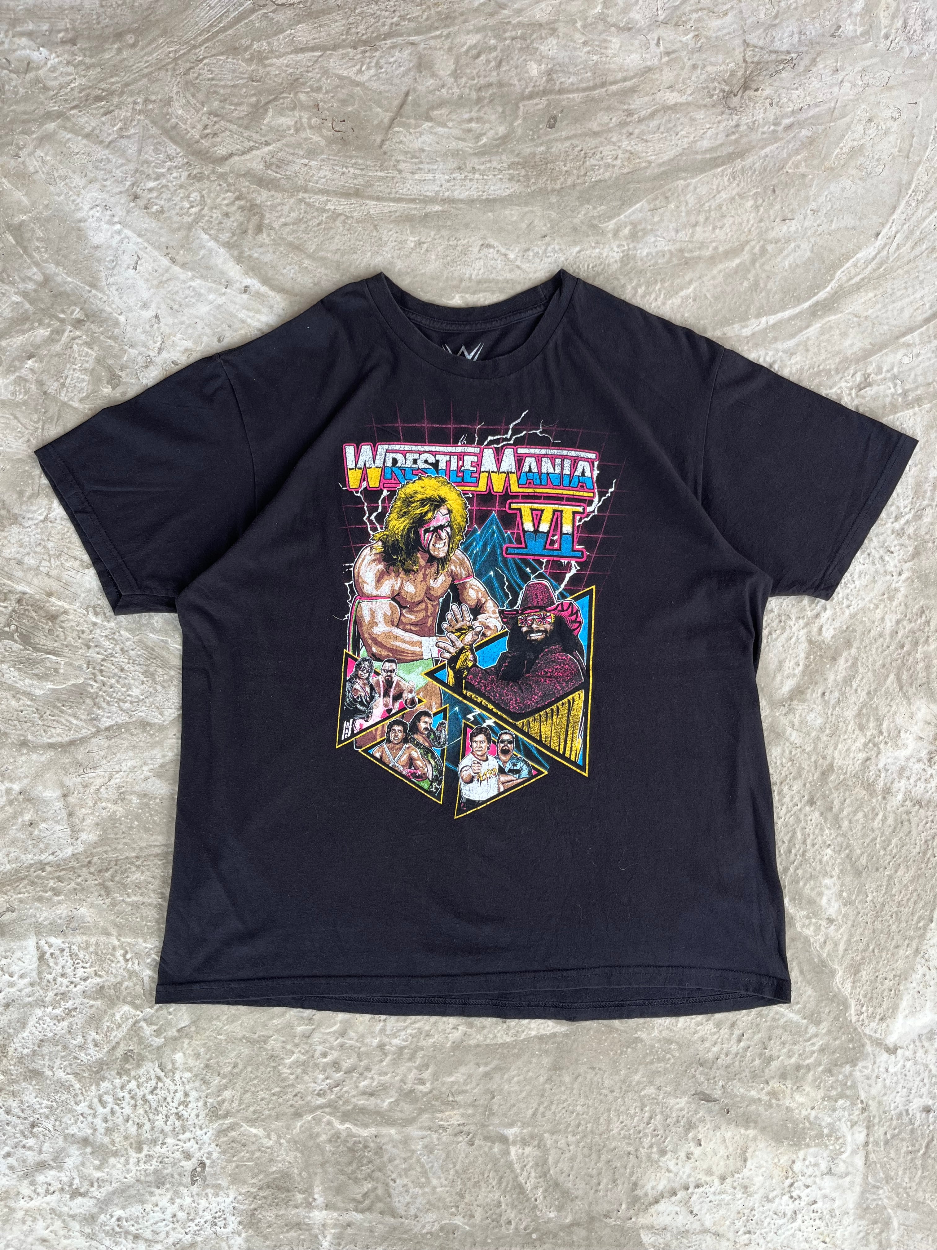 T-shirt WWE Wrestlemania VI Ultimate Warrior & Macho Man - L