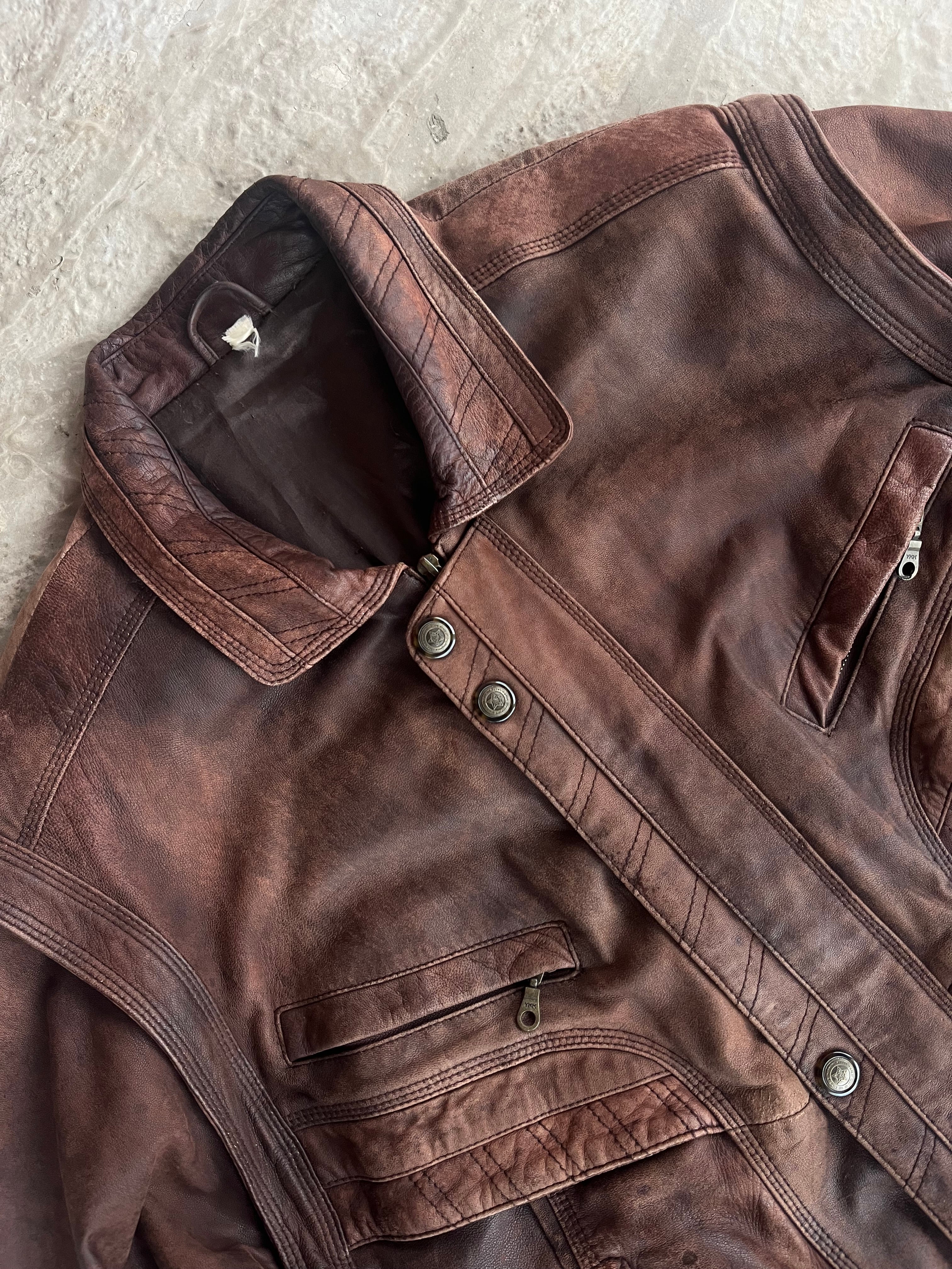 Vintage Real Leather Jacket | Giacca vera pelle - L