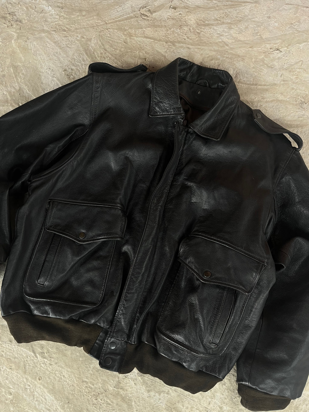 Vintage Real Leather Jacket | Giacca vera pelle