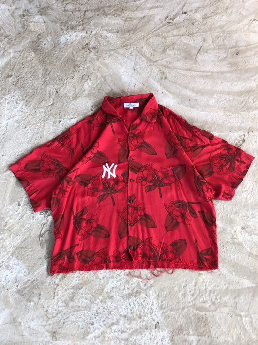 NY crop custom shirt camicia - L