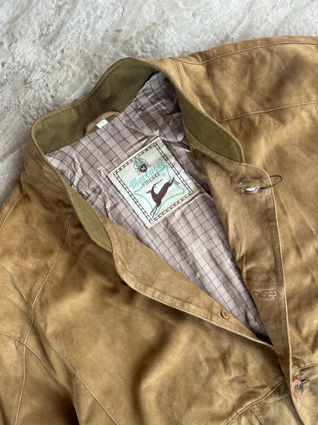 Vintage Real Suede Leather Jacket | Giacca vera pelle scamosciata - XL/XXL