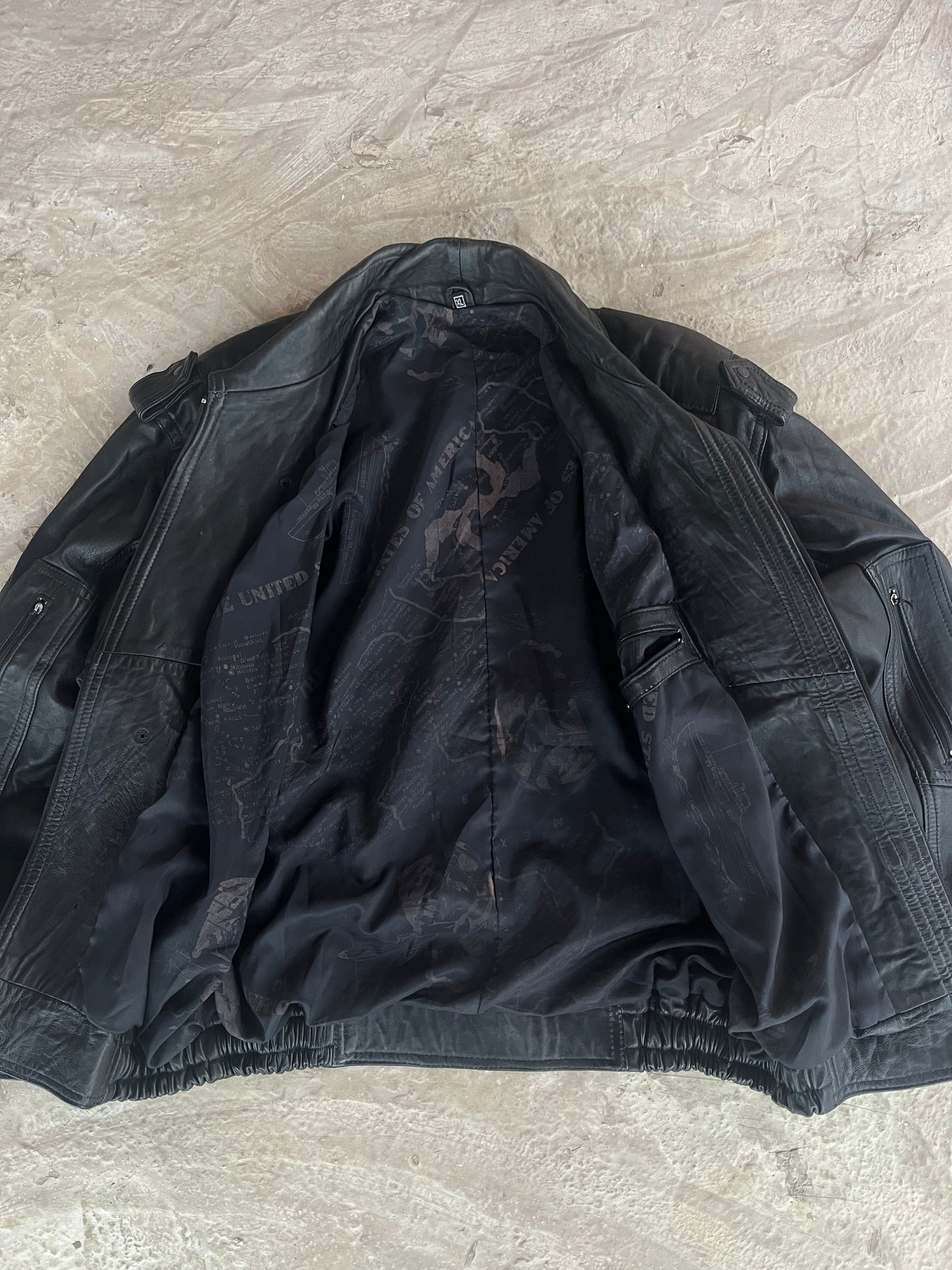 Vintage Real Leather Jacket | Giacca vera pelle - L/XL