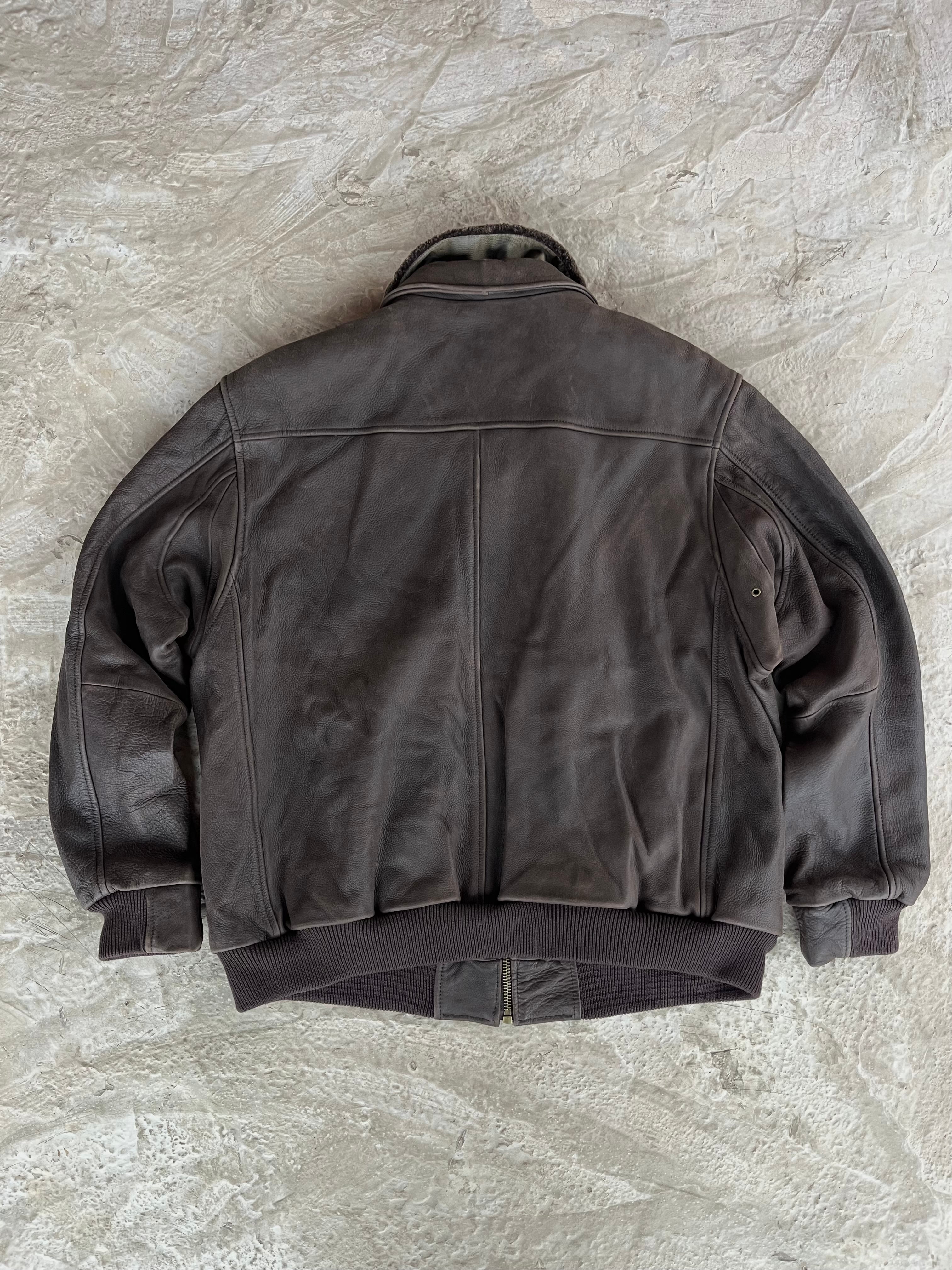 Vintage Real Leather Jacket | Giacca vera pelle - XL/XXL
