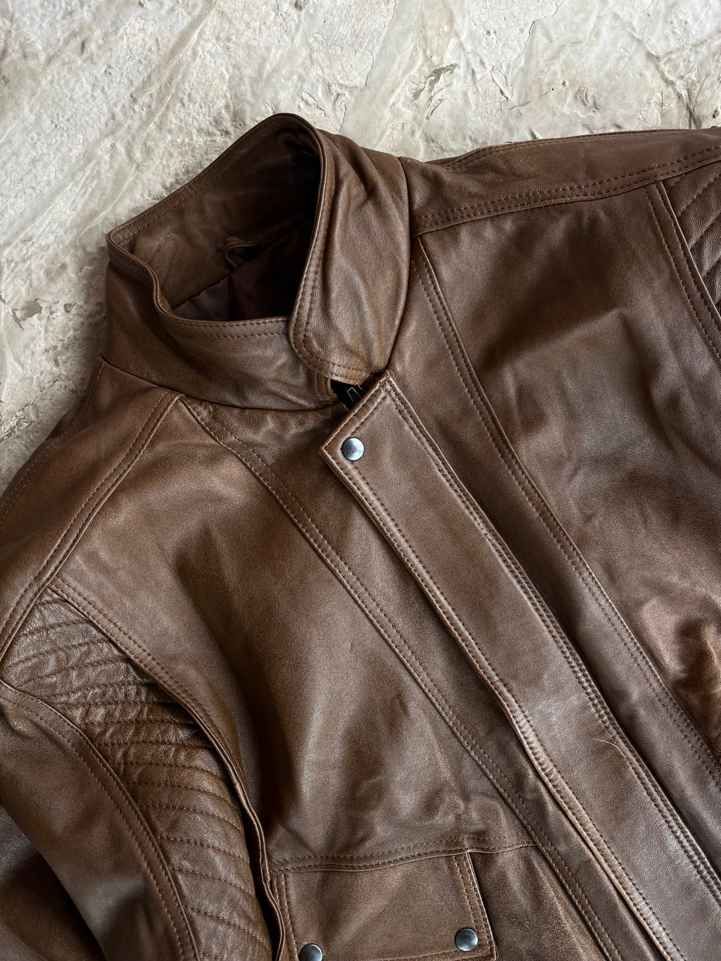 Vintage Real Leather Jacket | Giacca vera pelle - XL
