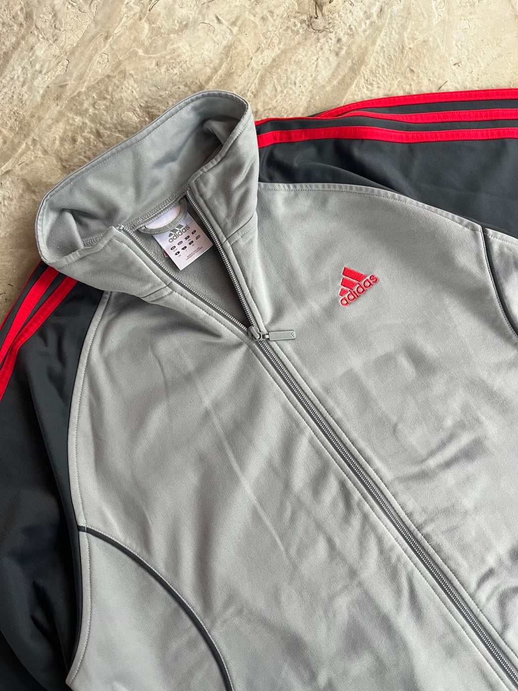 00s Adidas track jacket felpa - L