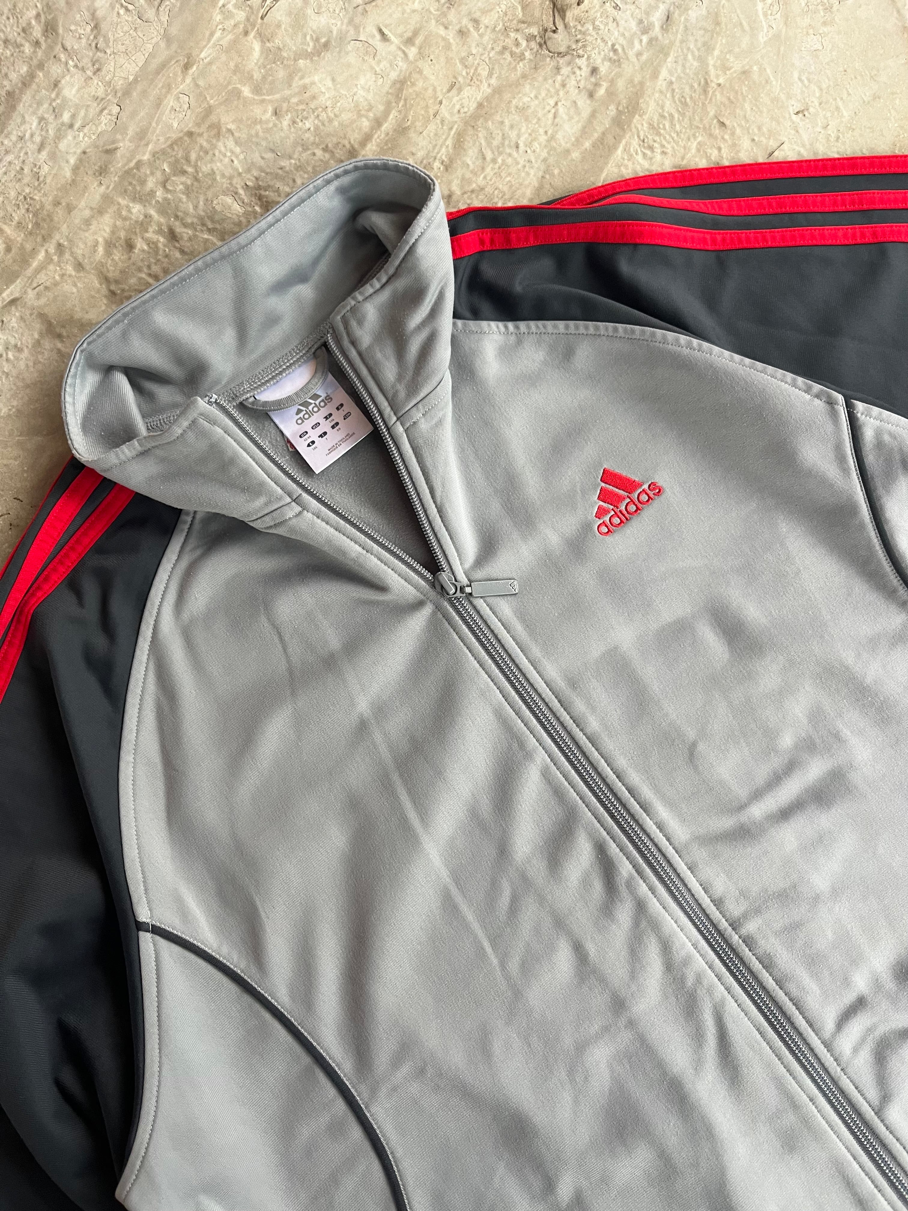 00s Adidas track jacket felpa - L