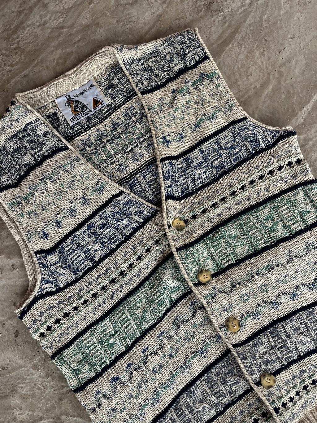 90s vintage wool vest gilet - S/M