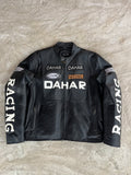 Vintage Racing Jacket Real Leather Dahar