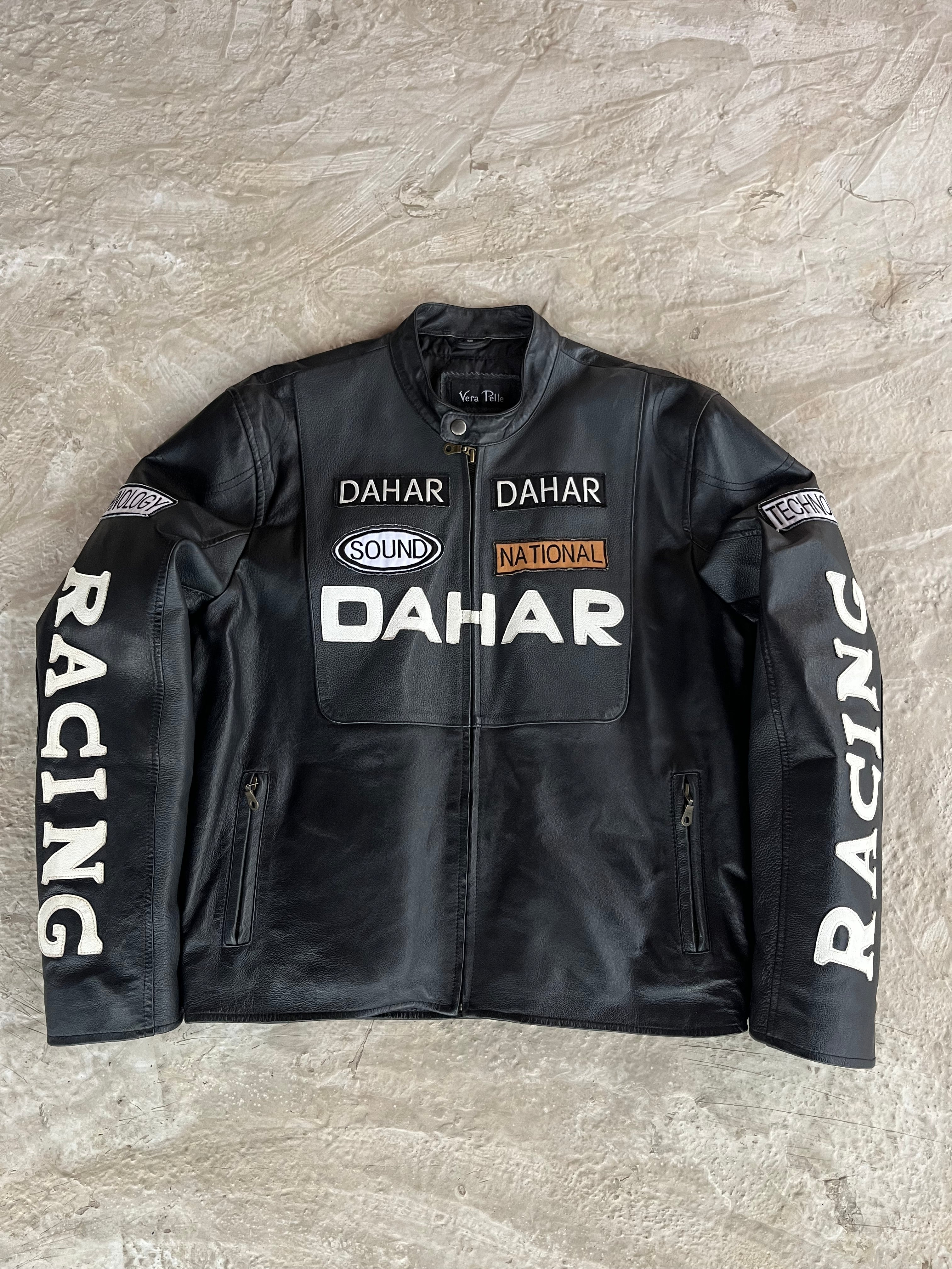 Vintage Racing Jacket Real Leather Dahar
