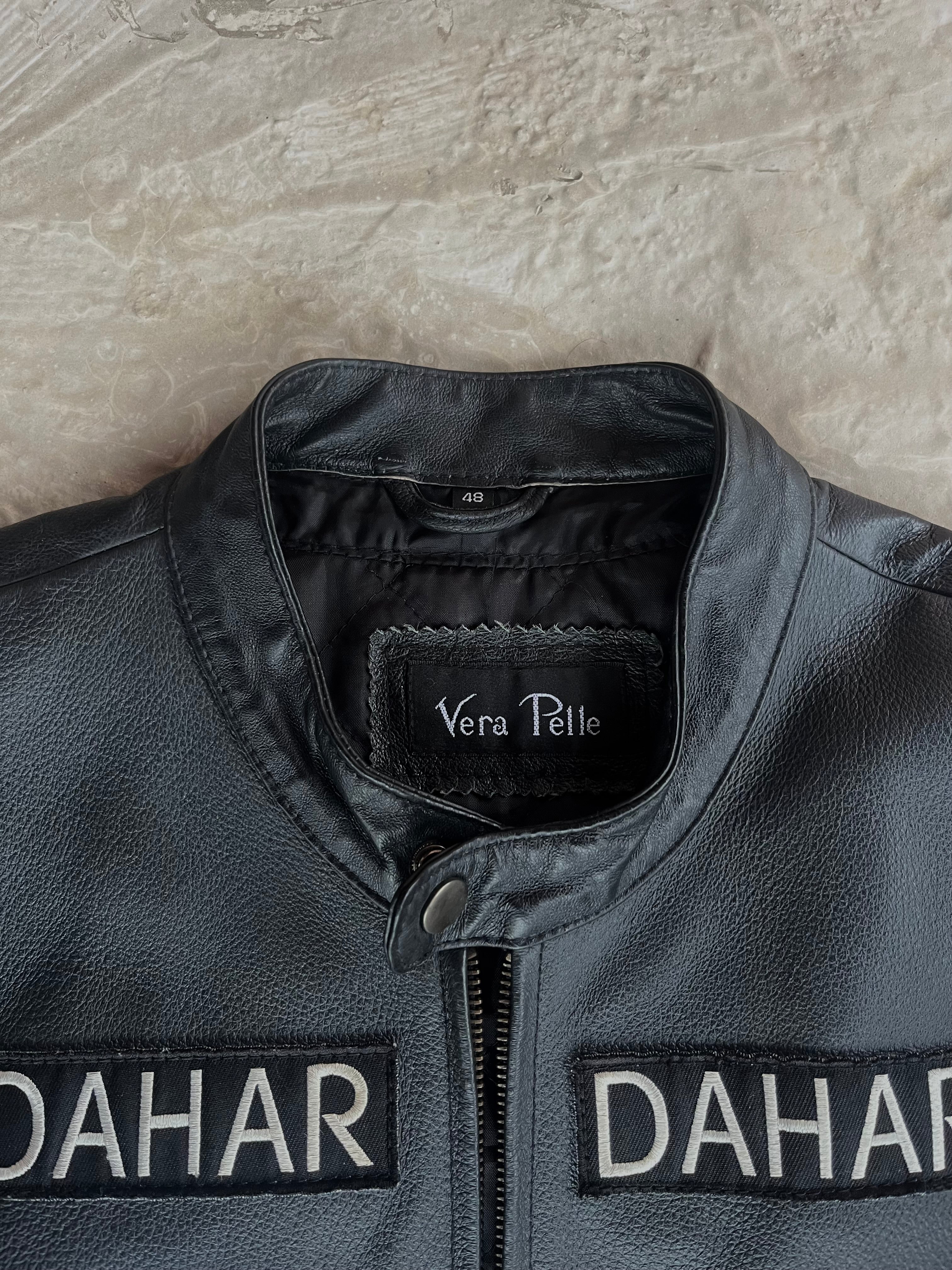 Vintage Racing Jacket Real Leather Dahar