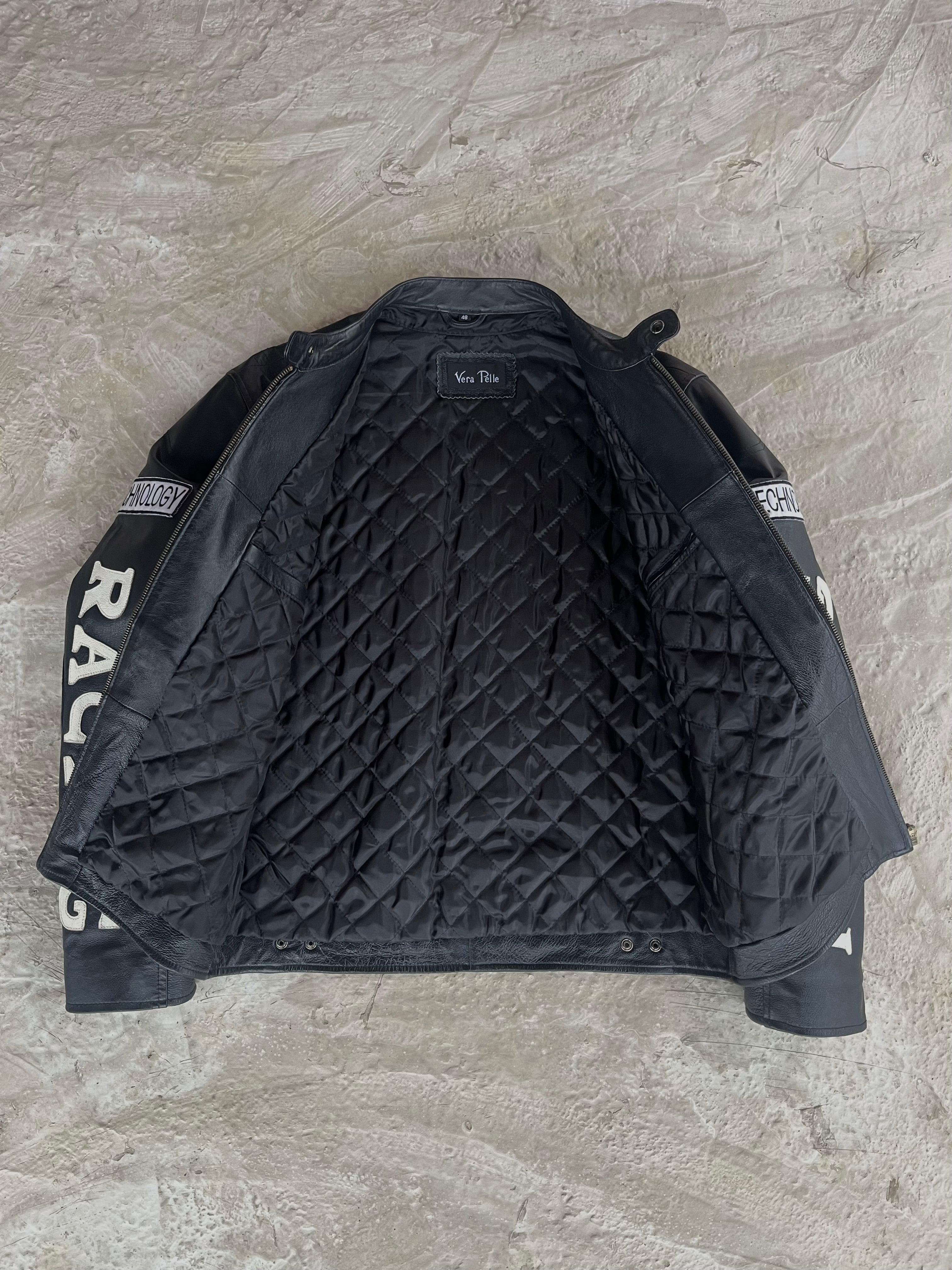 Vintage Racing Jacket Real Leather Dahar