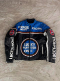 Racing Vintage Real Leather Jacket Lucky